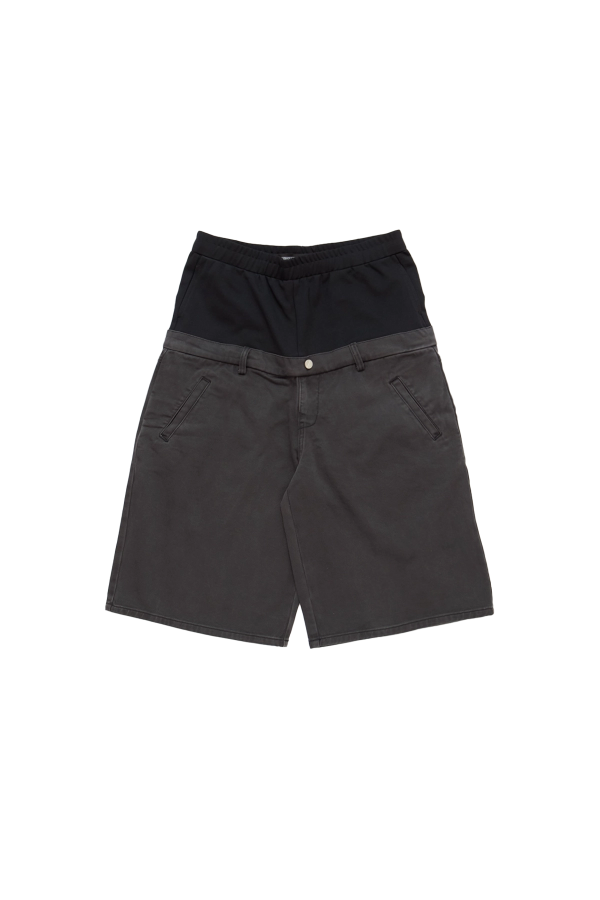 Spencer Badu Double Waist Denim Shorts Black