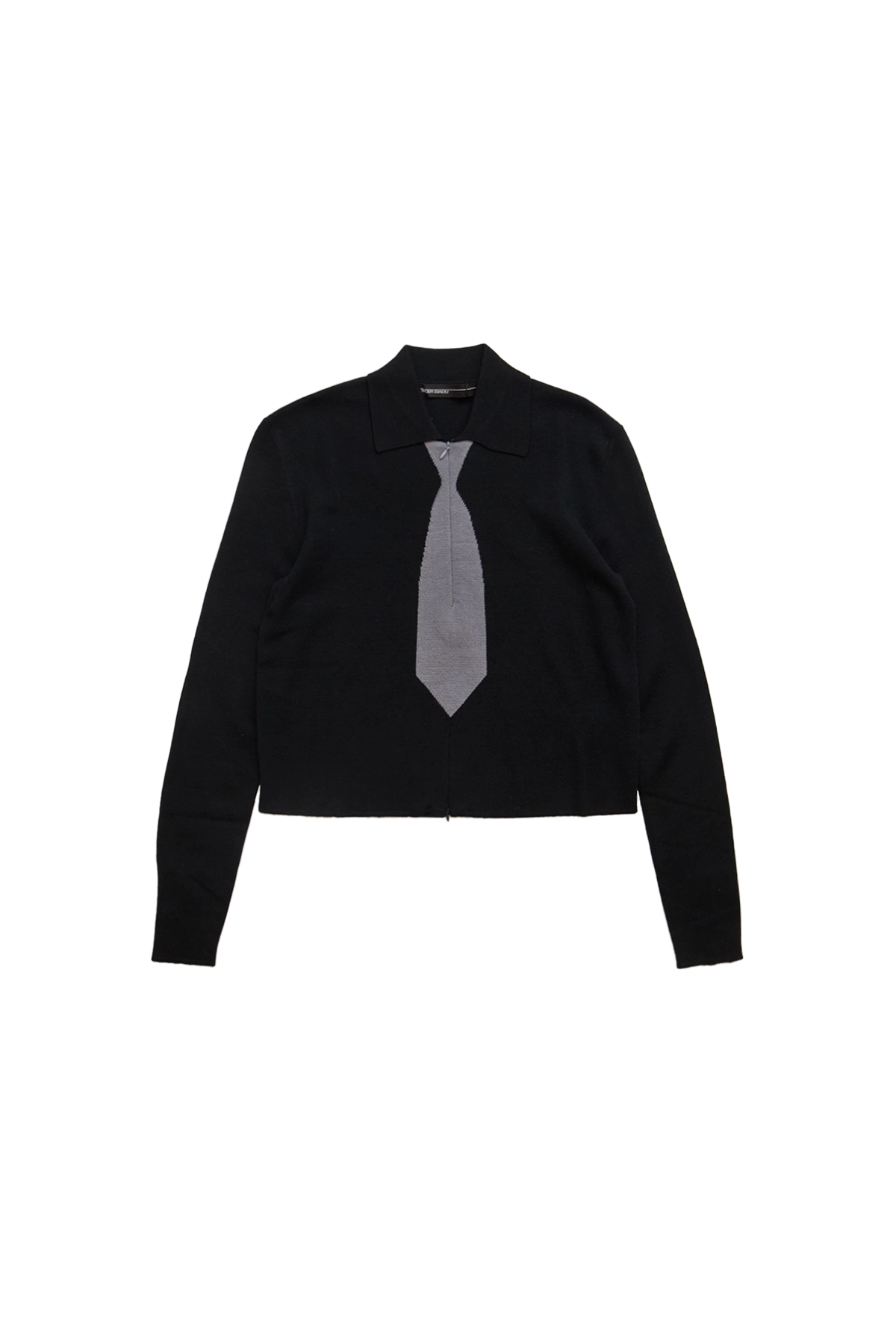 Spencer Badu Grey Tie Polo Black