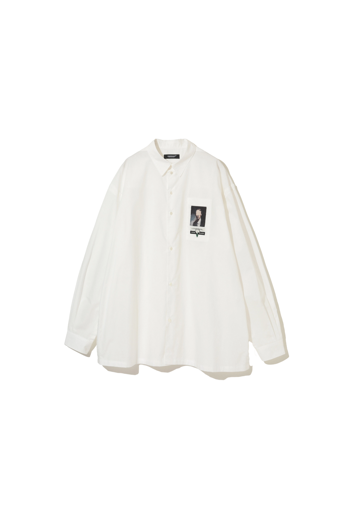 undercover長袖シャツ ホワイト Undercover Long Sleeve Shirt With Patch White – ESSXNYC