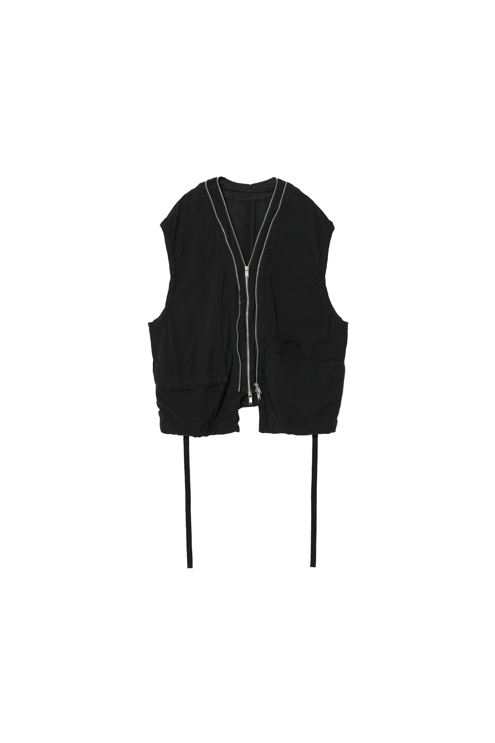 Undercover Zip Up Vest Black