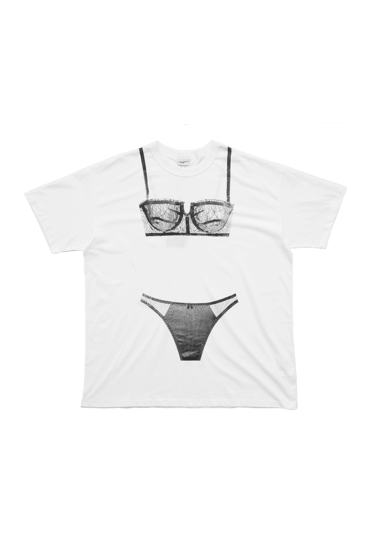 Vaquera Women Trompe L'Oeil Tall Tee White – ESSXNYC Vaquera Women Trompe L'Oeil Tall Tee White – ESSXNYC