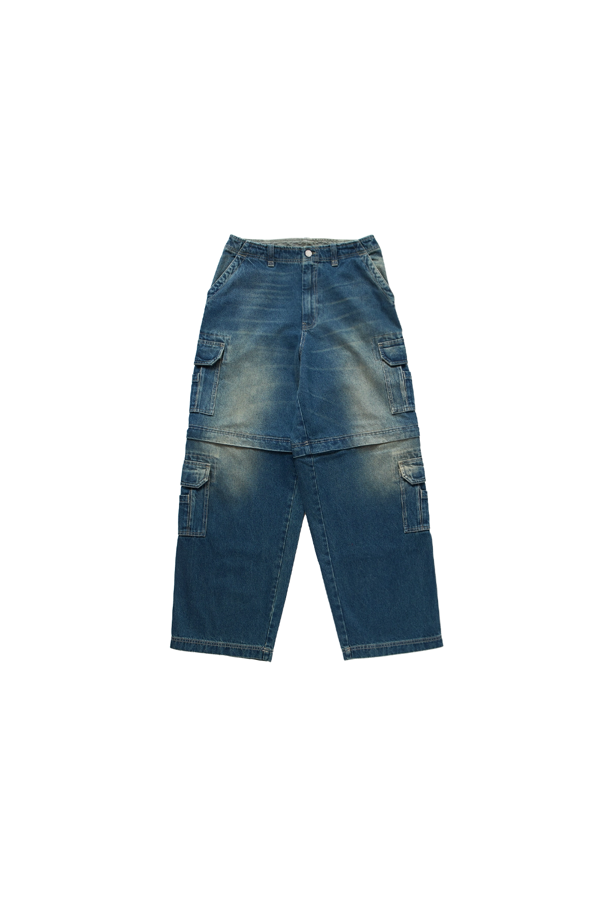 Vetements Hip-Hop Cargo Jeans Vintage Navy