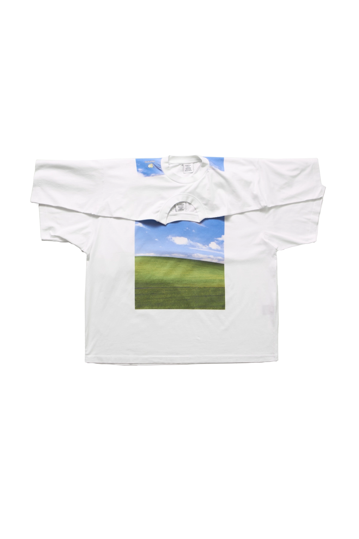 Vetements Desktop Double Layered T-Shirt White 2