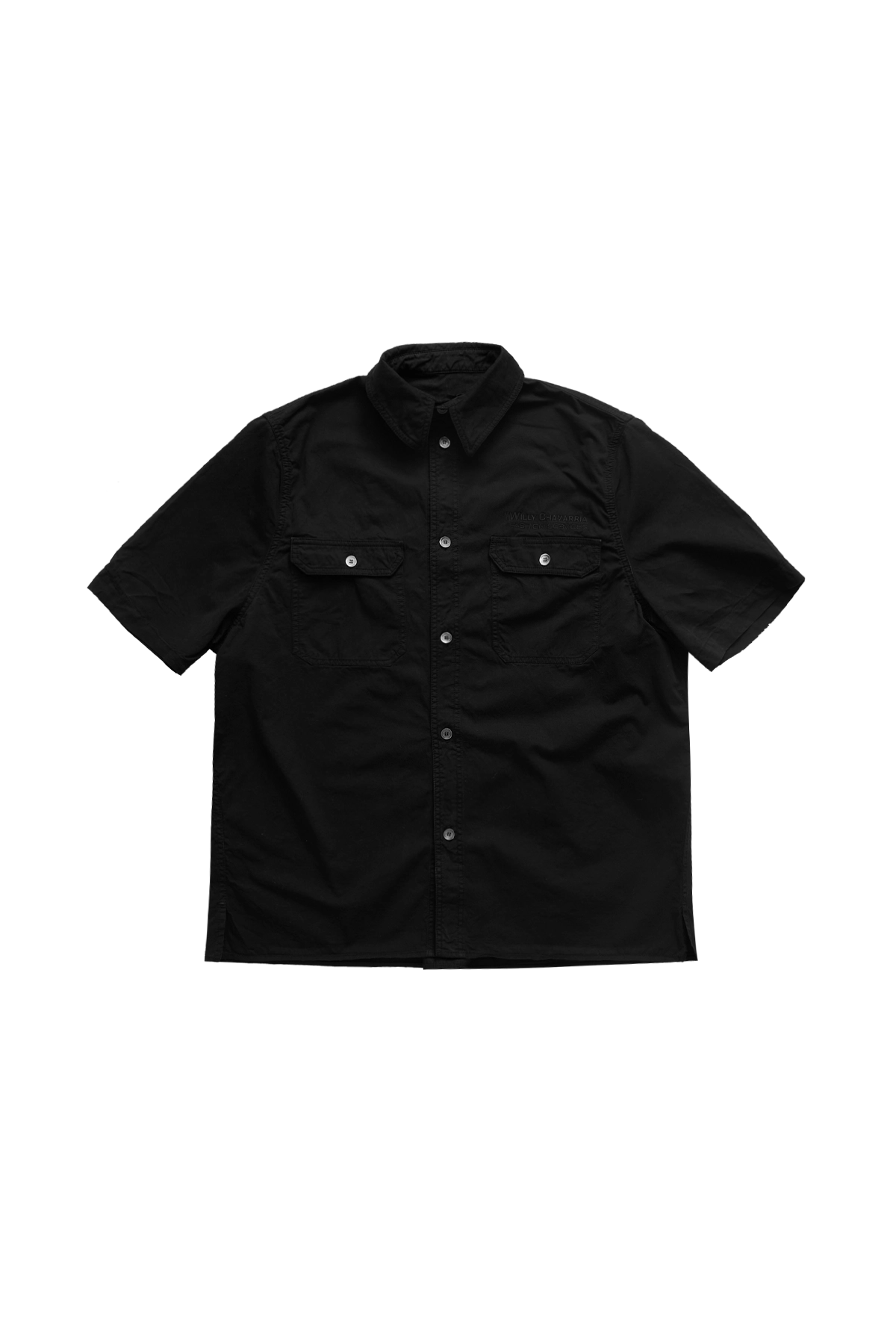 Willy Chavarria S/S Corcoran Work Shirt Black