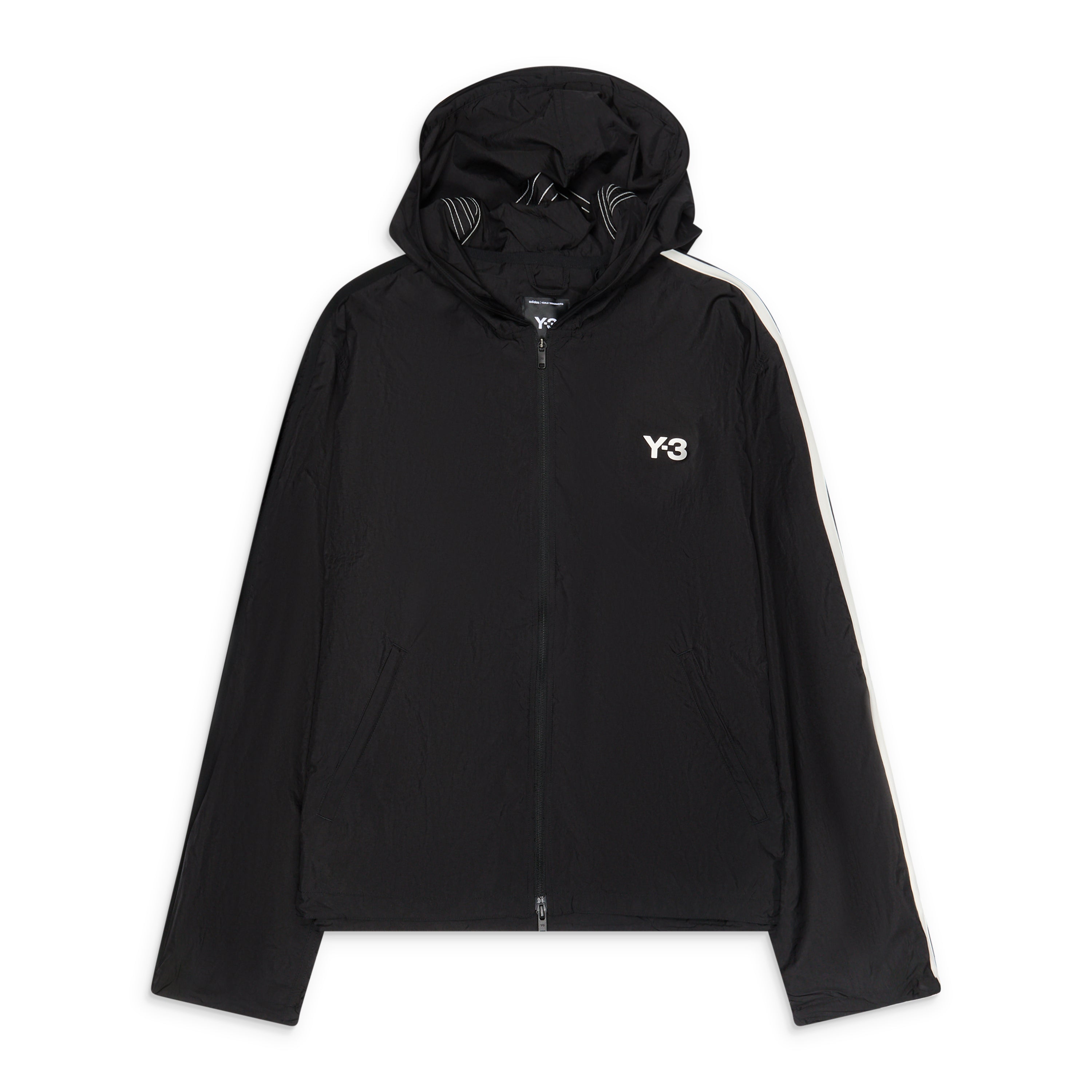 Y-3 Nylon 3 Stripes Track Jacket Black