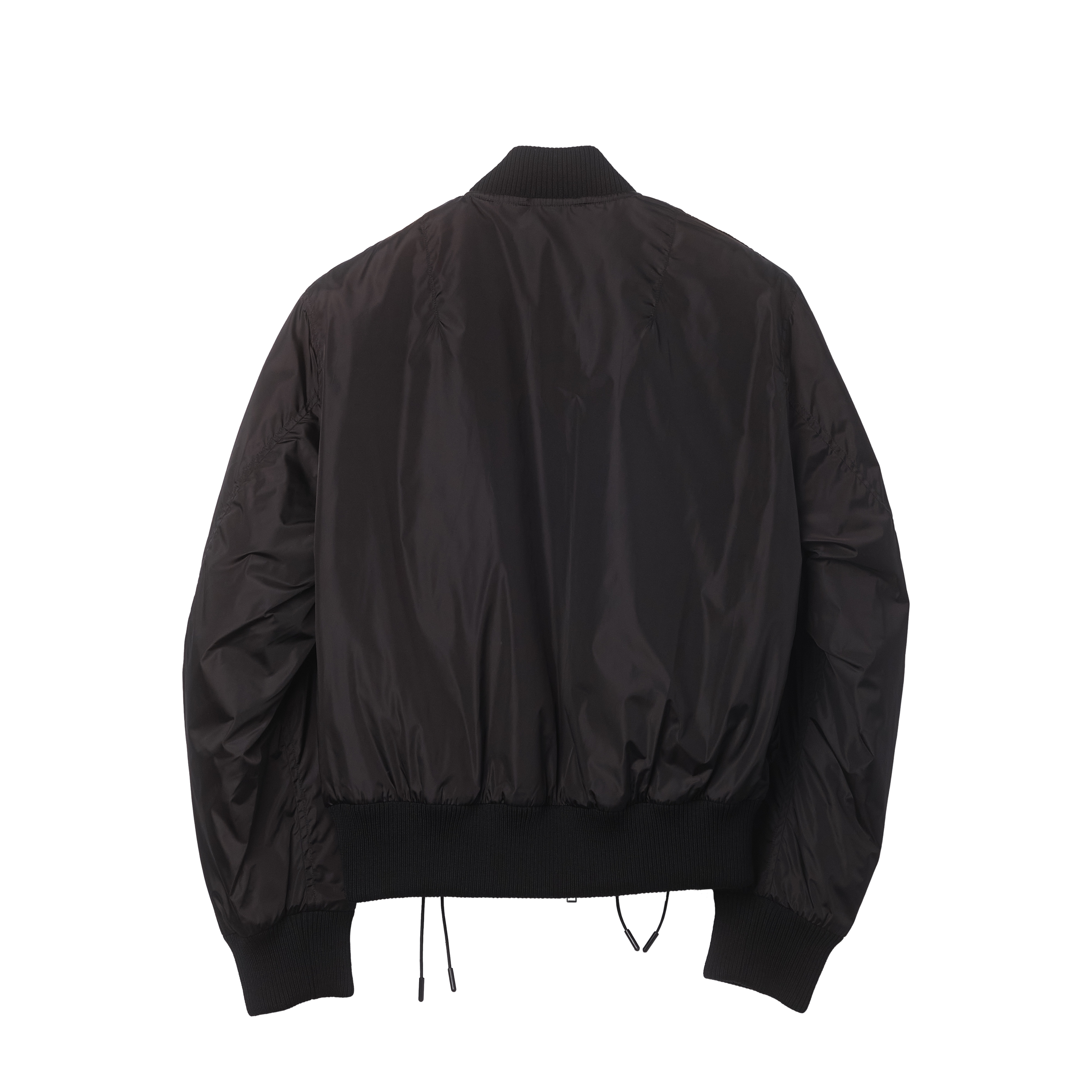 Simone Rocha Classic Nylon Bomber With Ruching Black 6195