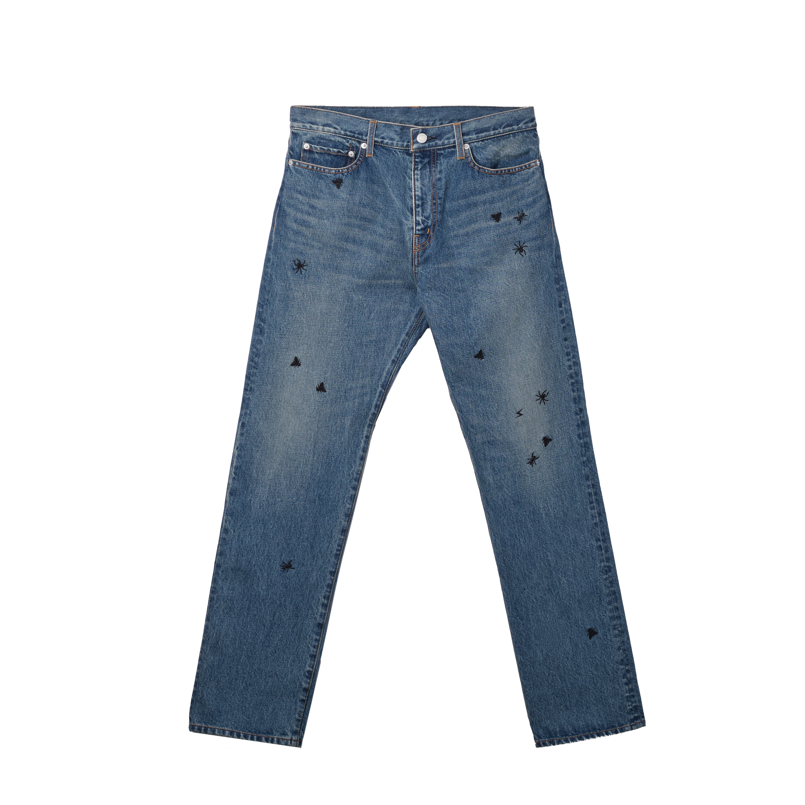 Undercover Denim Pants With Embroidery Detail Indigo 8251