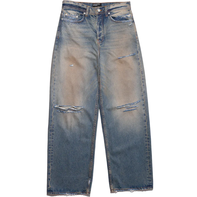 Enfants Riches Deprimes Corpse Pose Wide Leg Trashed Jeans Blue 8881