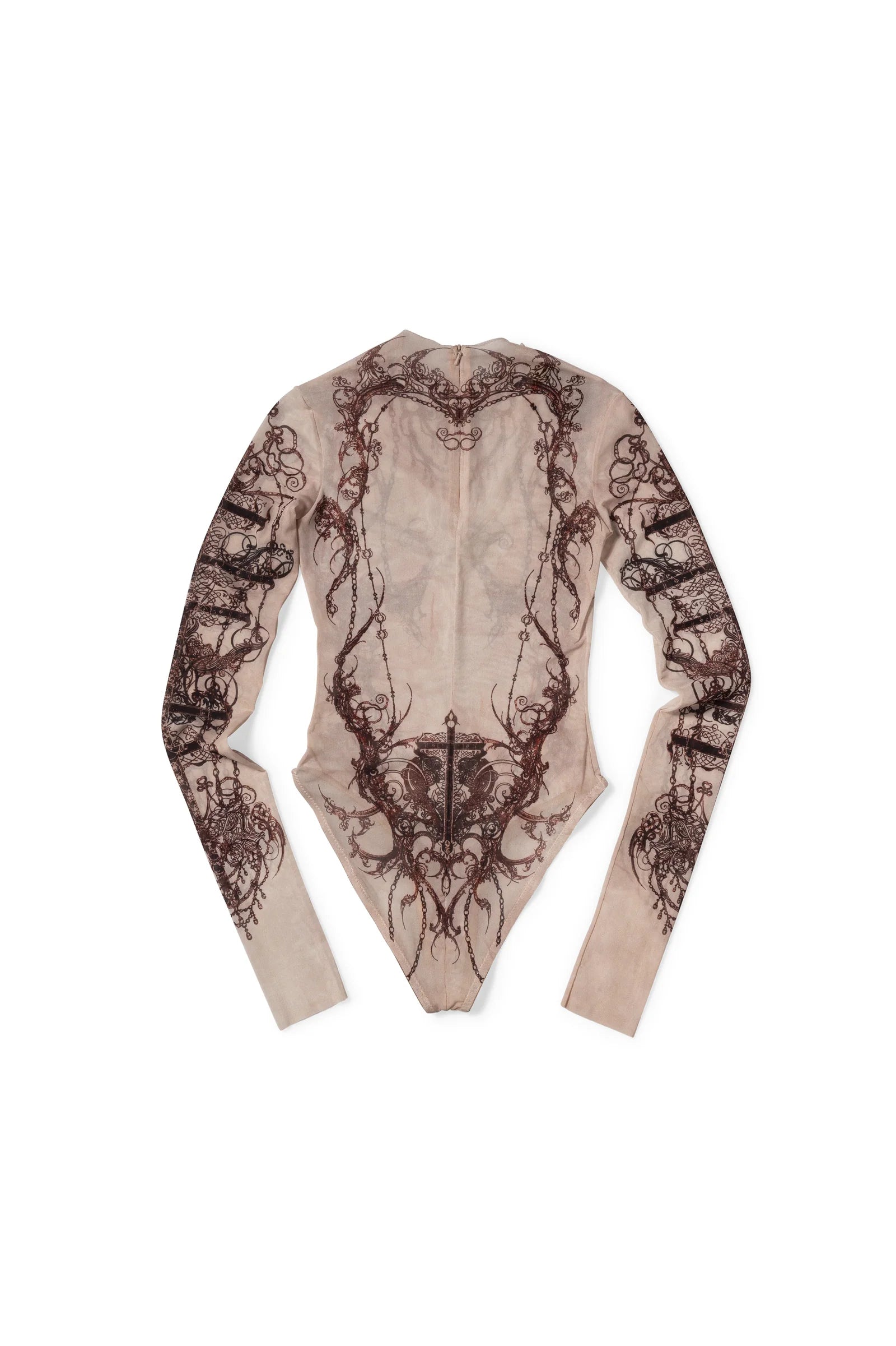 Dilara Mesh Tattoo Body Suit Nude/Black