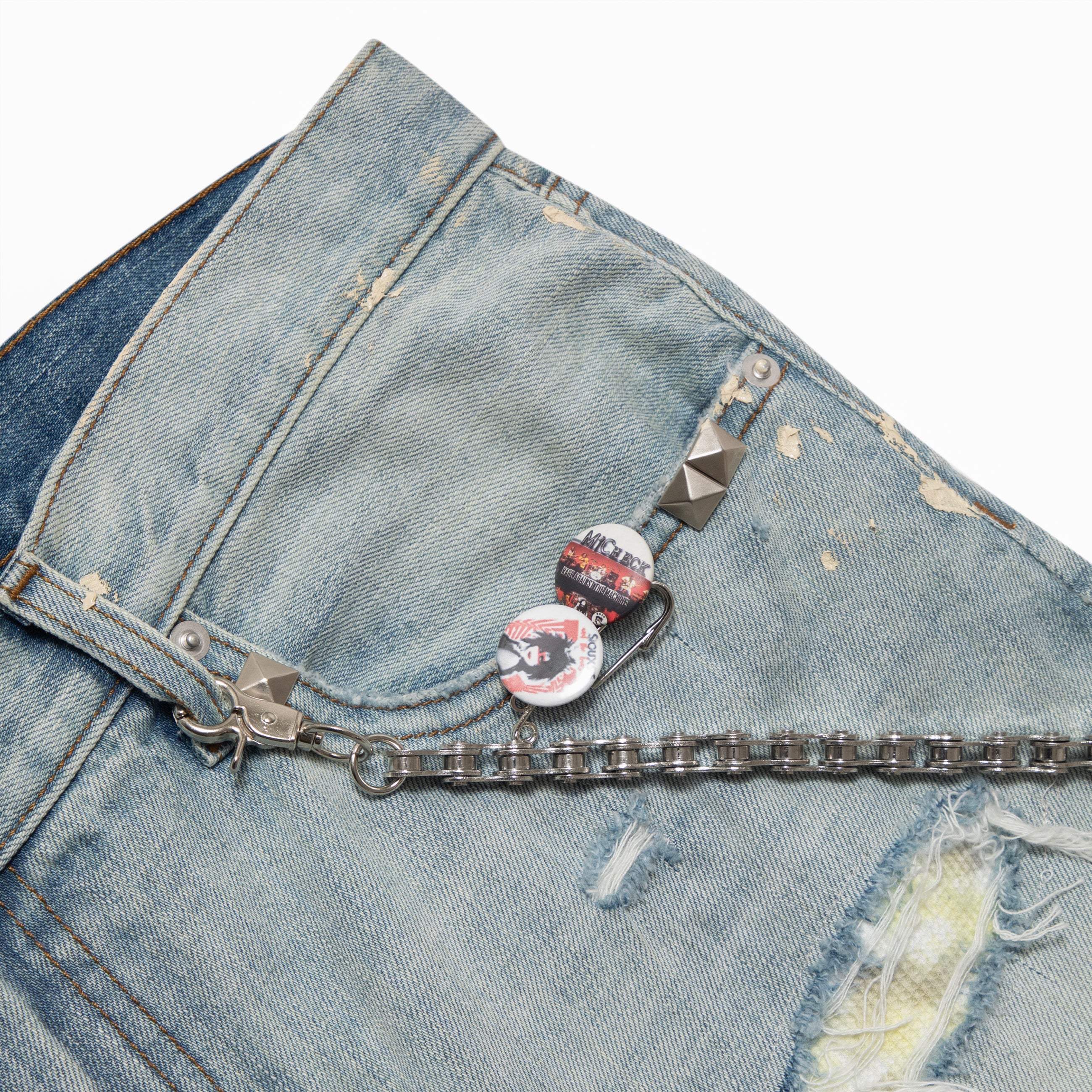 YOSSI CORP St. Mark's Thermal Patched Shorts Blue
