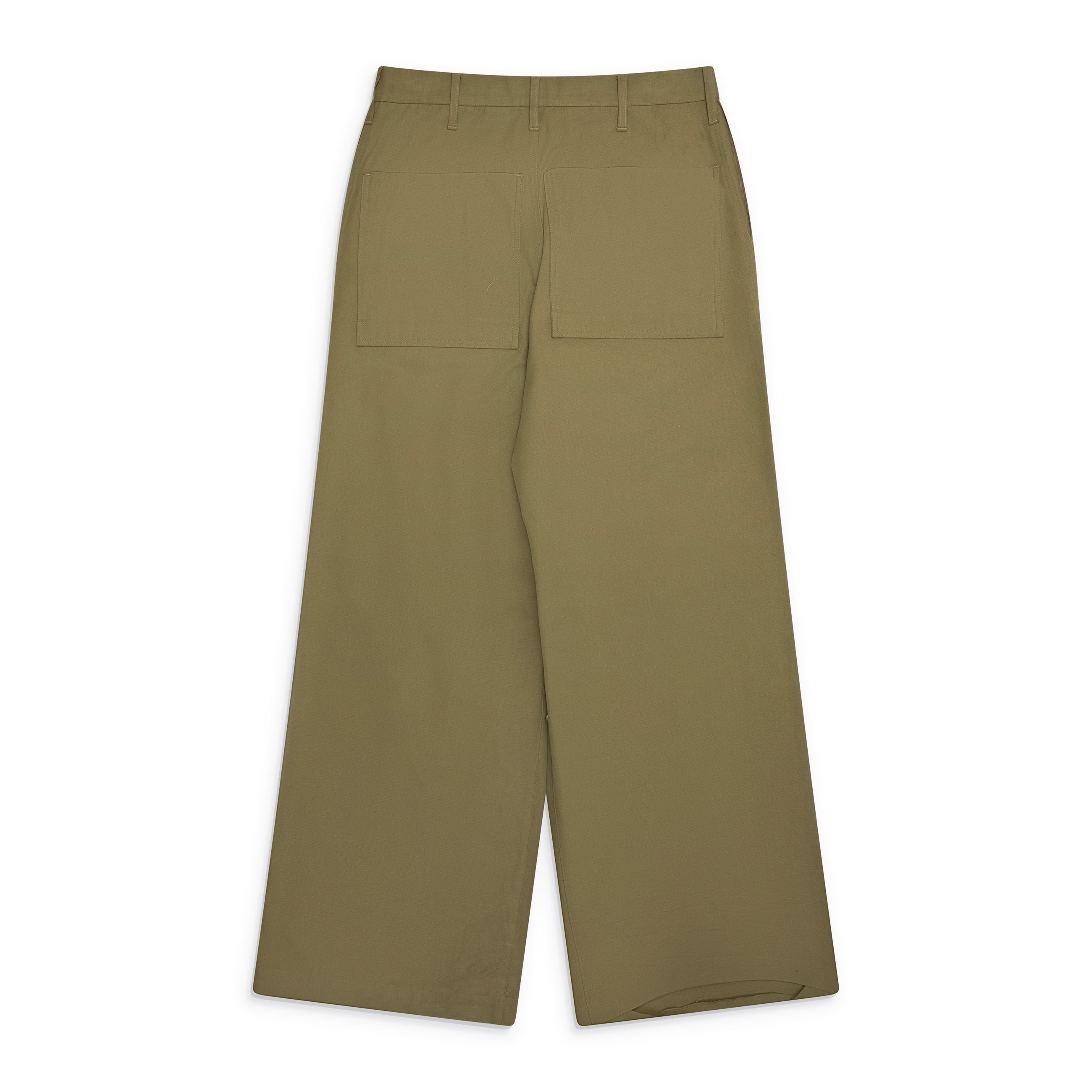 Bryan Jimenez Distressed Uniform Trousers Beige