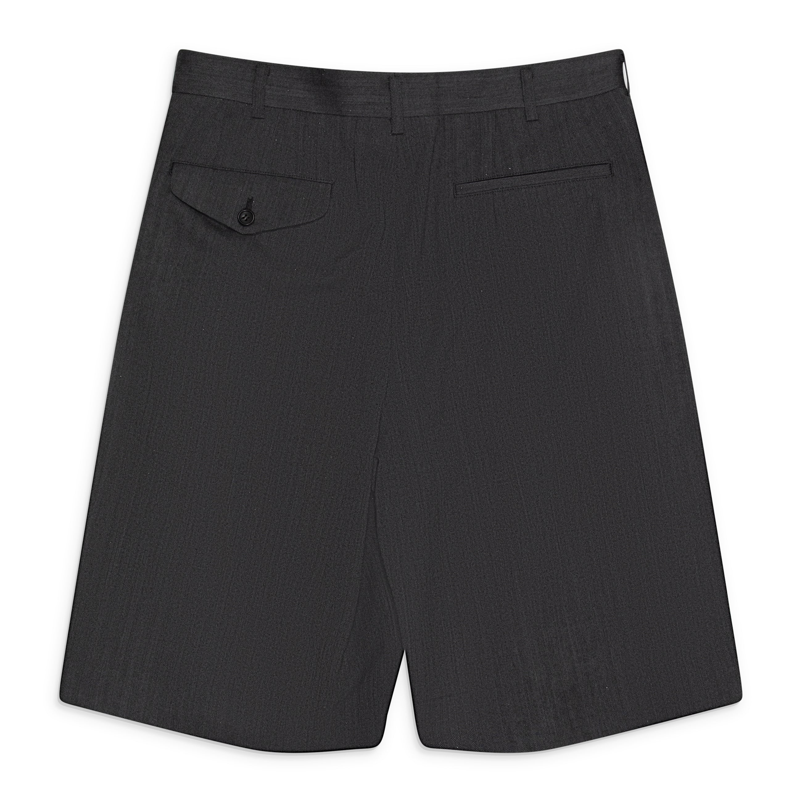 Comme Des Garcons Homme Plus Pleated Wool Shorts Grey