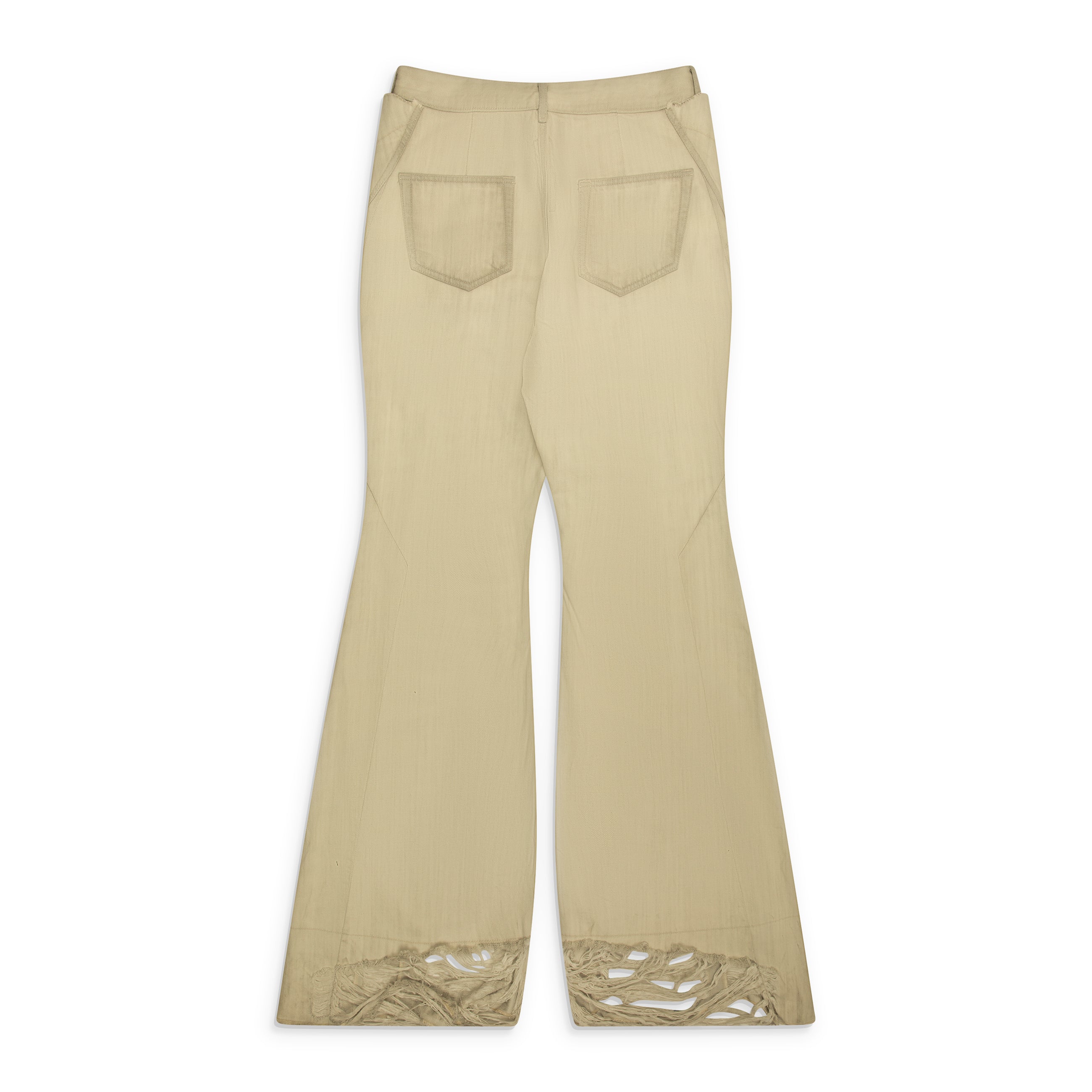 Rick Owens DRKSHDW Slivered Bootcut Jeans White
