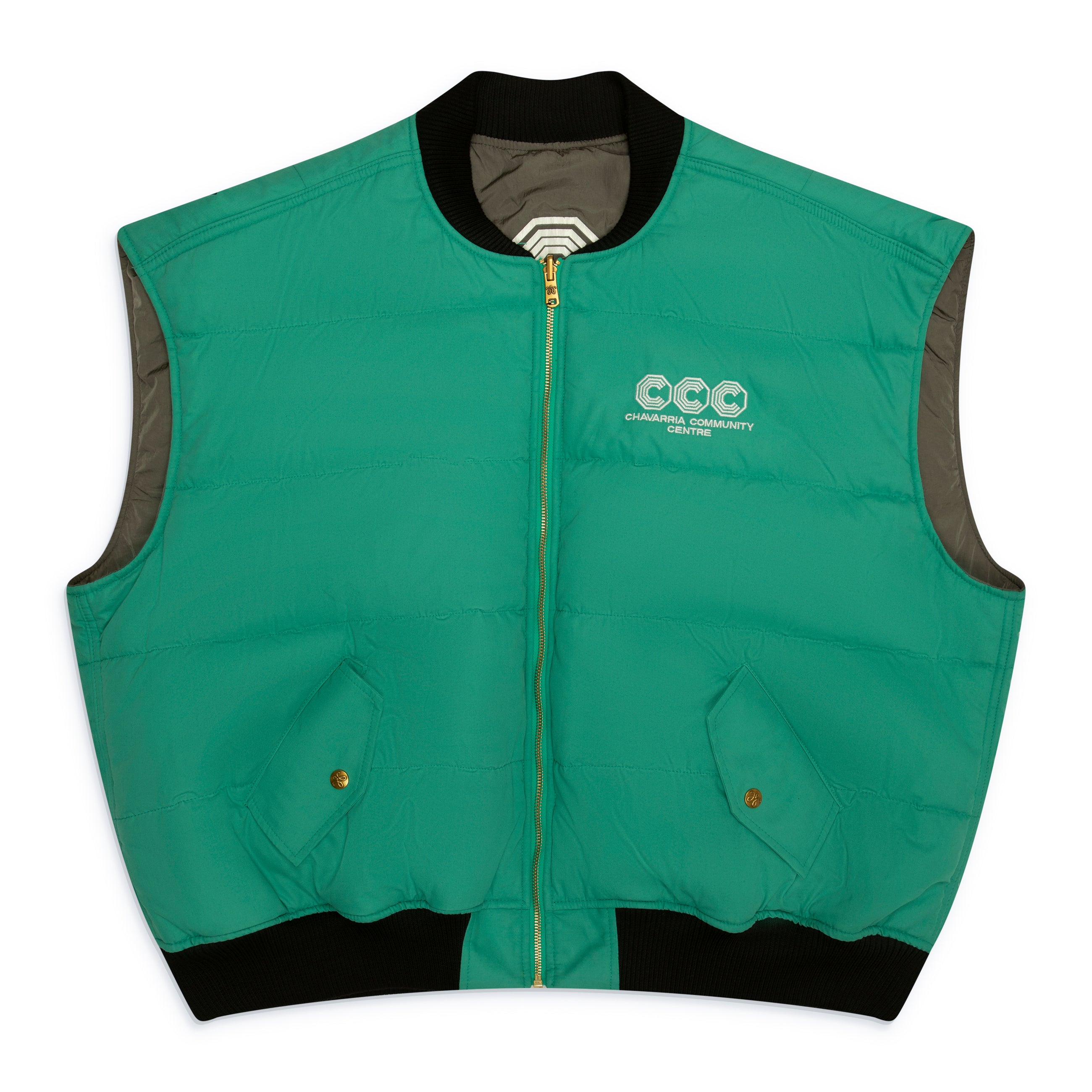 Willy Chavarria Reversible Vest Green