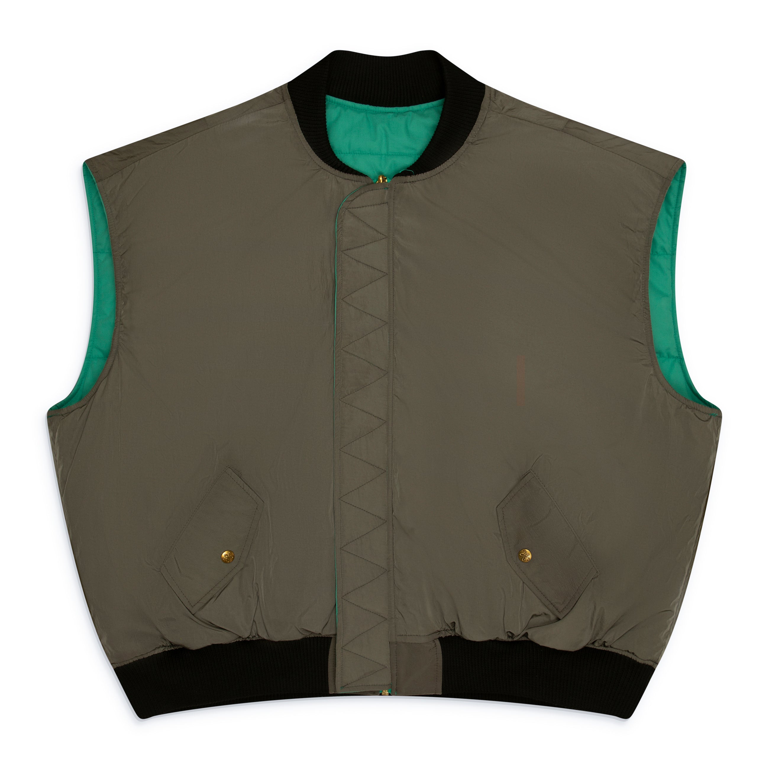 Willy Chavarria Reversible Vest Green