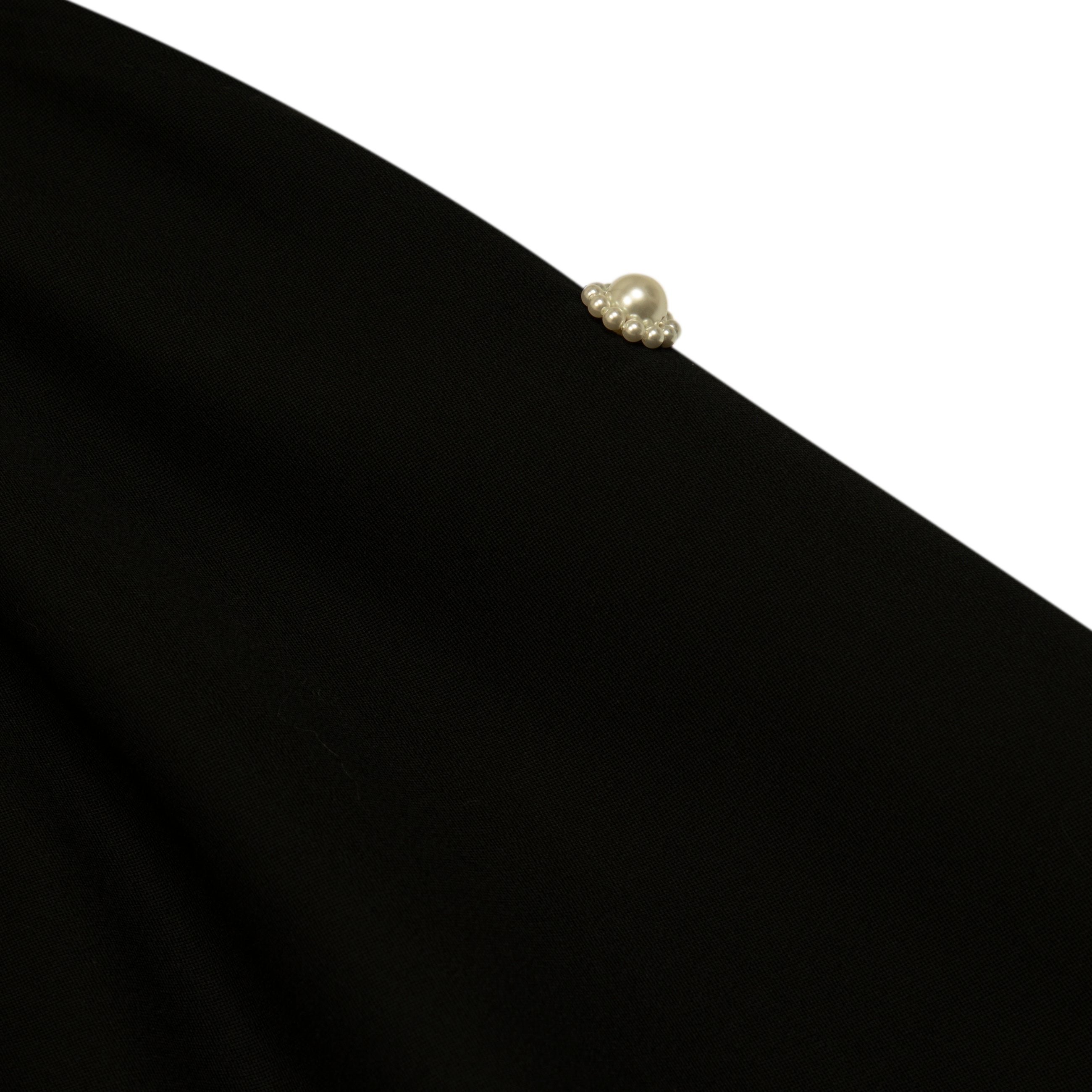 Simone Rocha Elasticated Knee Pleat Trousers W/ Daisy Black