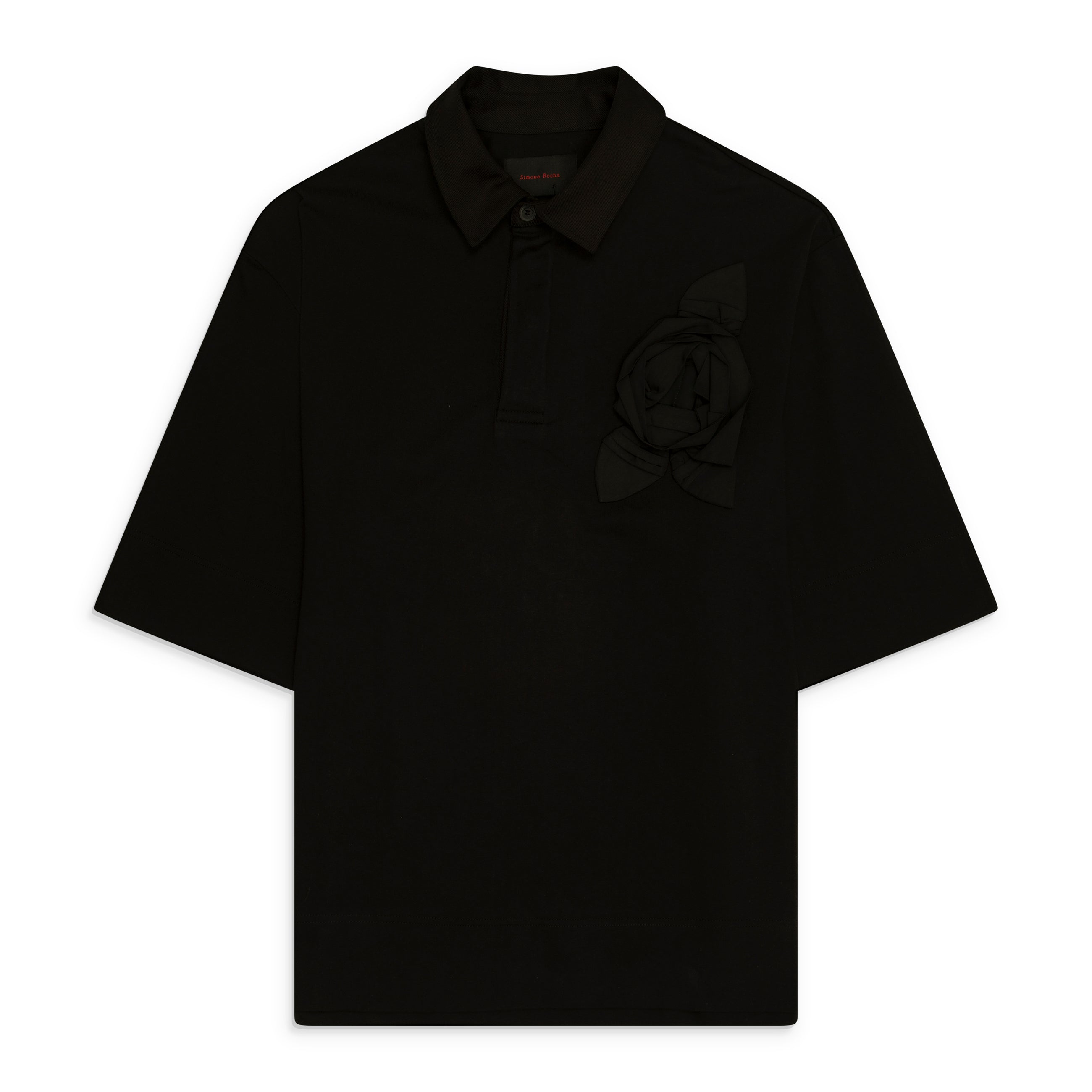 Simone Rocha Pressed Rosette Rugby Jersey Black