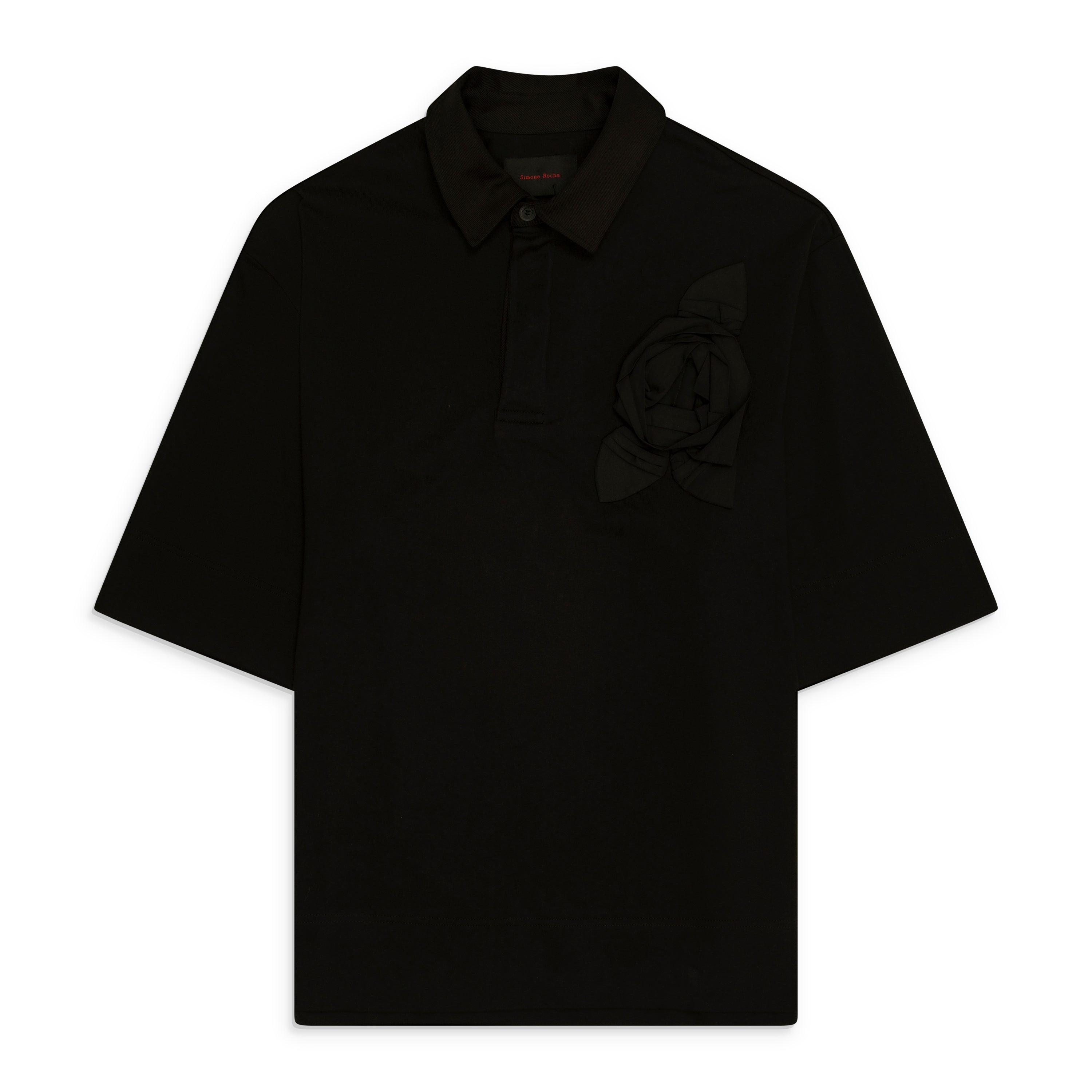 Simone Rocha Pressed Rosette Rugby Jersey Black