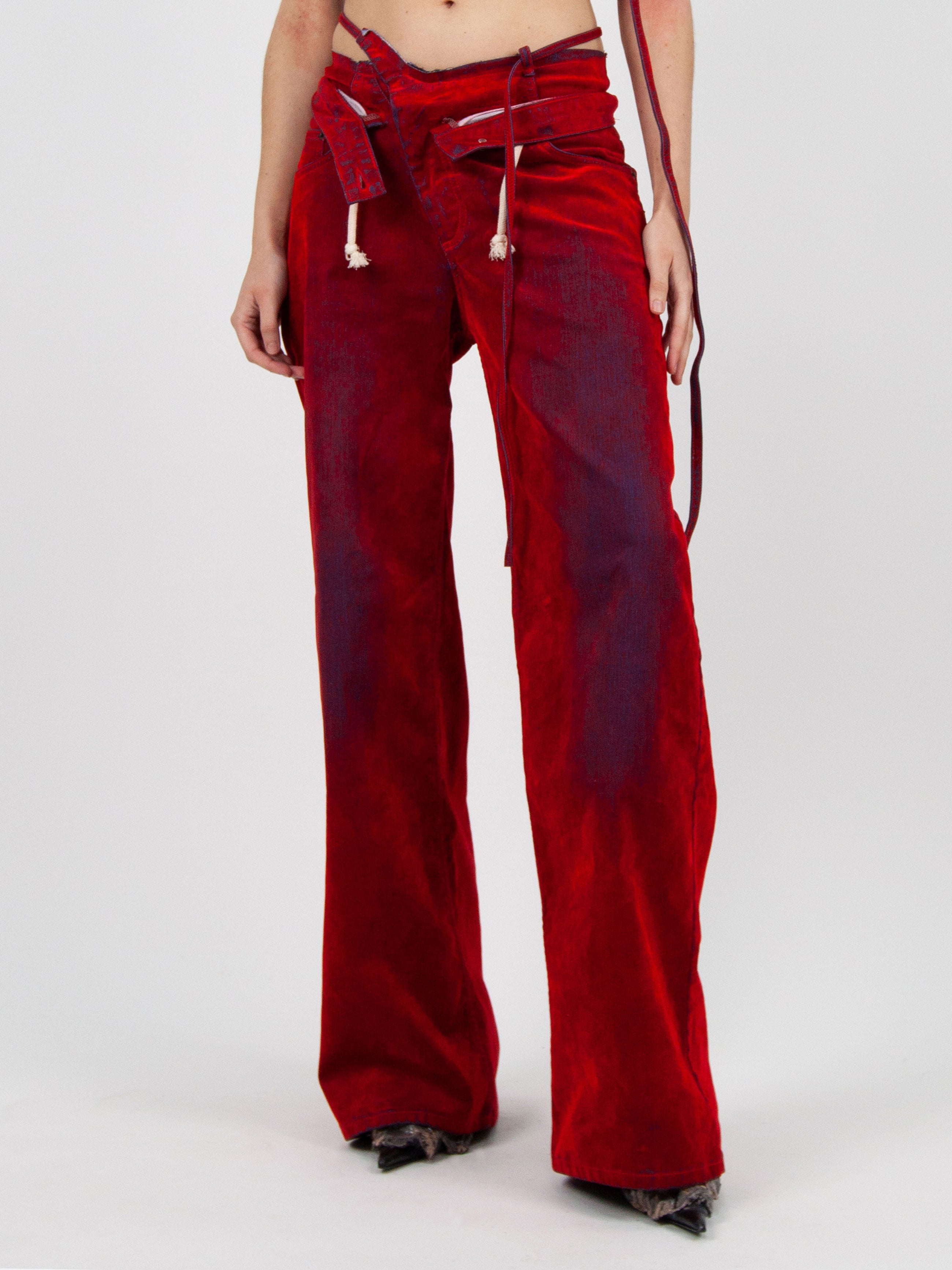 OTTOLINGER Double Fold Pants Red Velvet