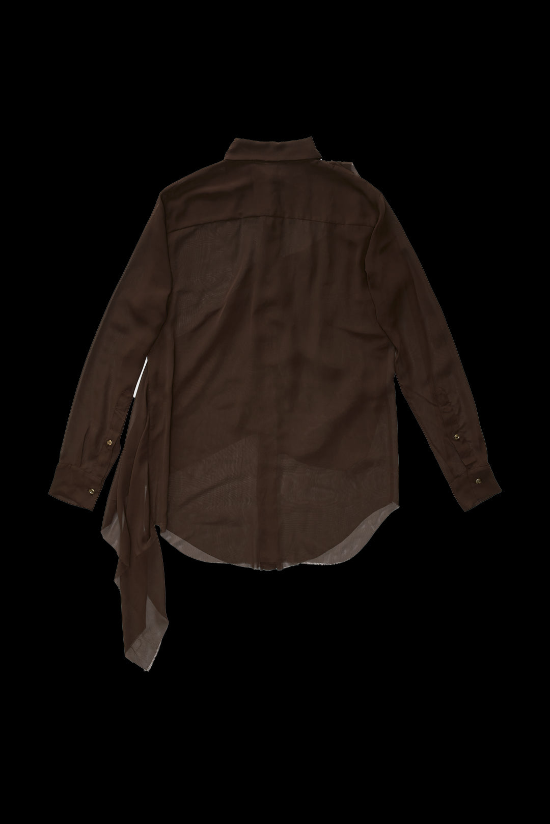 Edward Cuming Womens Saggy Draped Pkt Shirt Brown 701