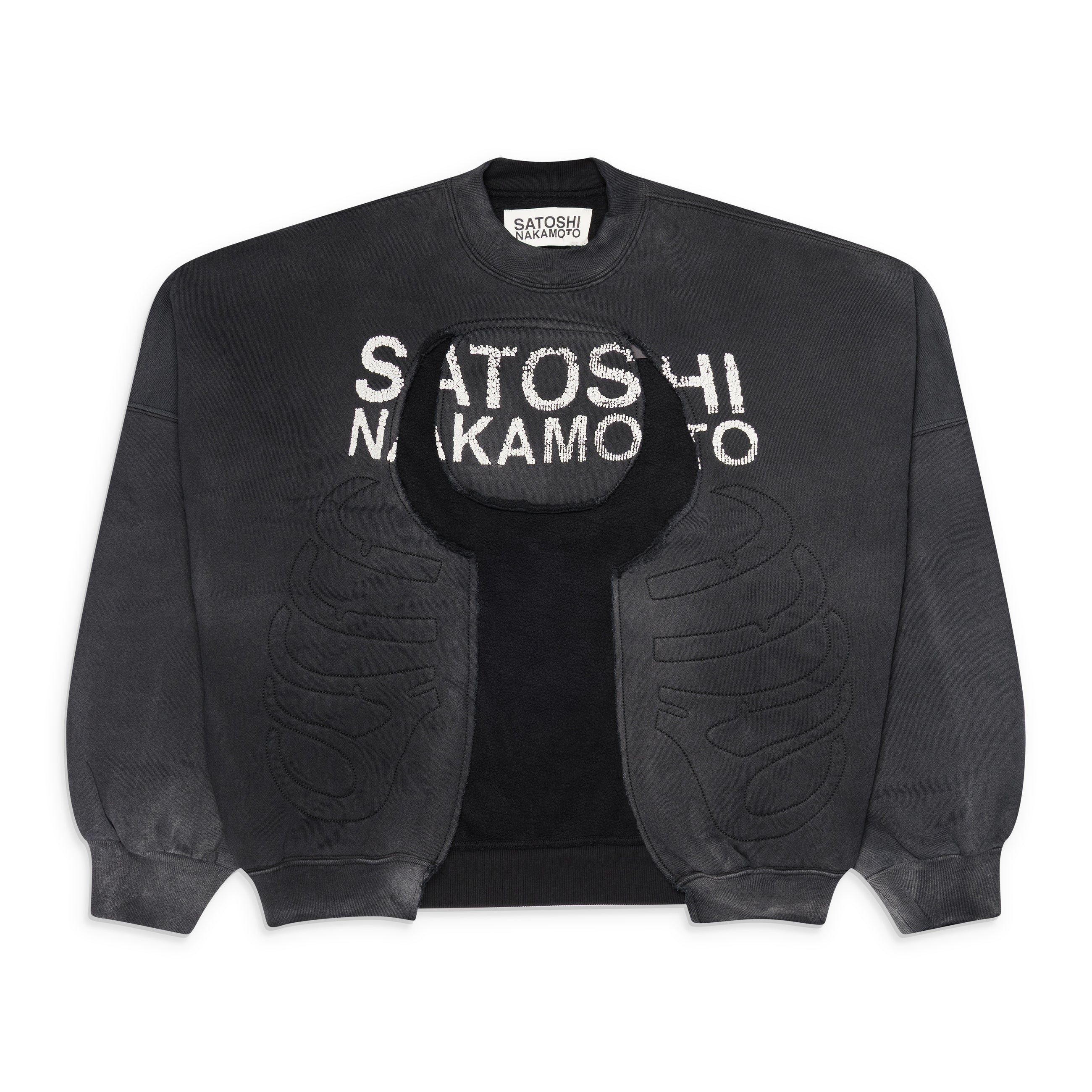 Satoshi Nakamoto Bone Crewneck Black
