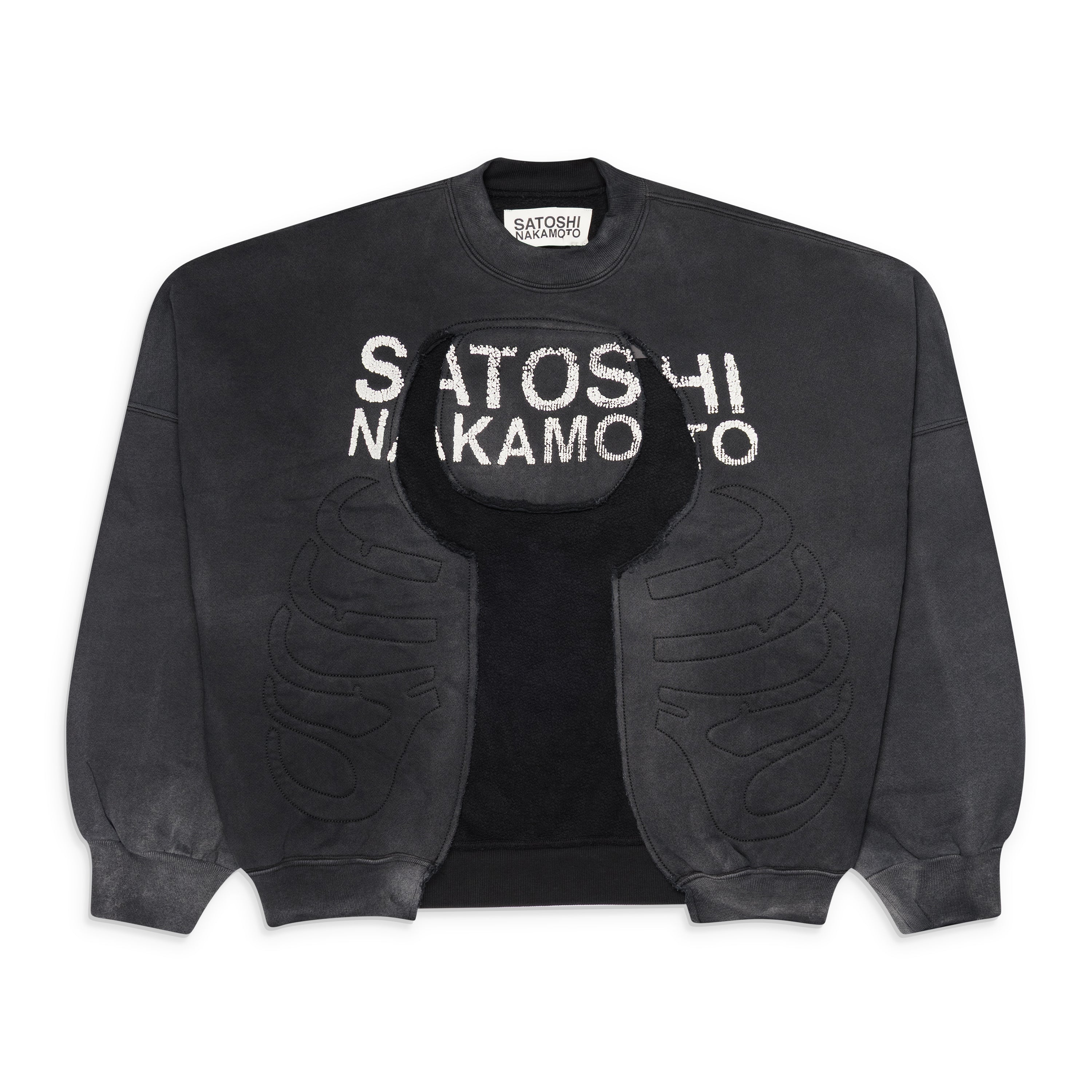 Satoshi Nakamoto Bone Crewneck Black