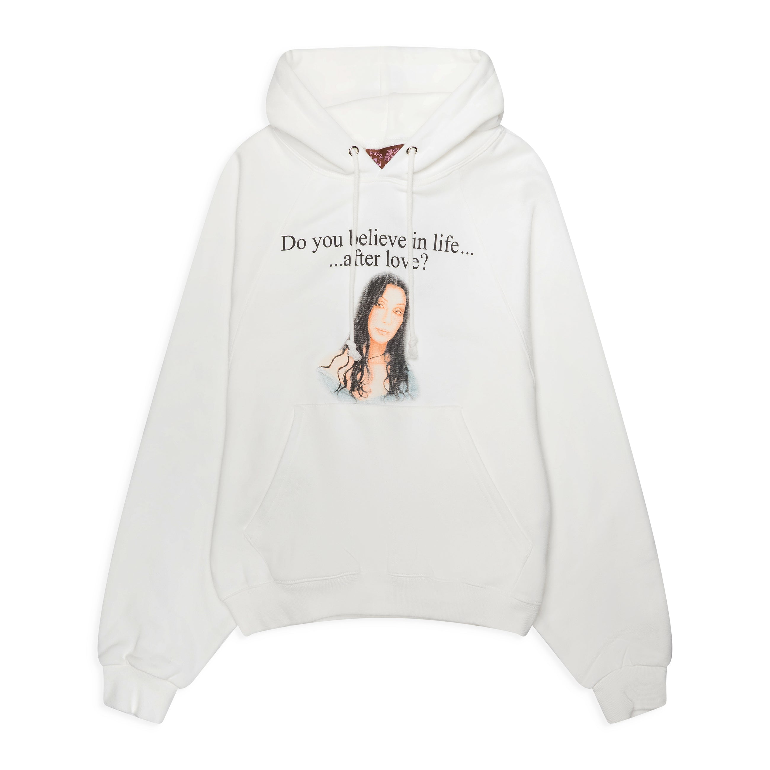 Praying Cher Hoodie White