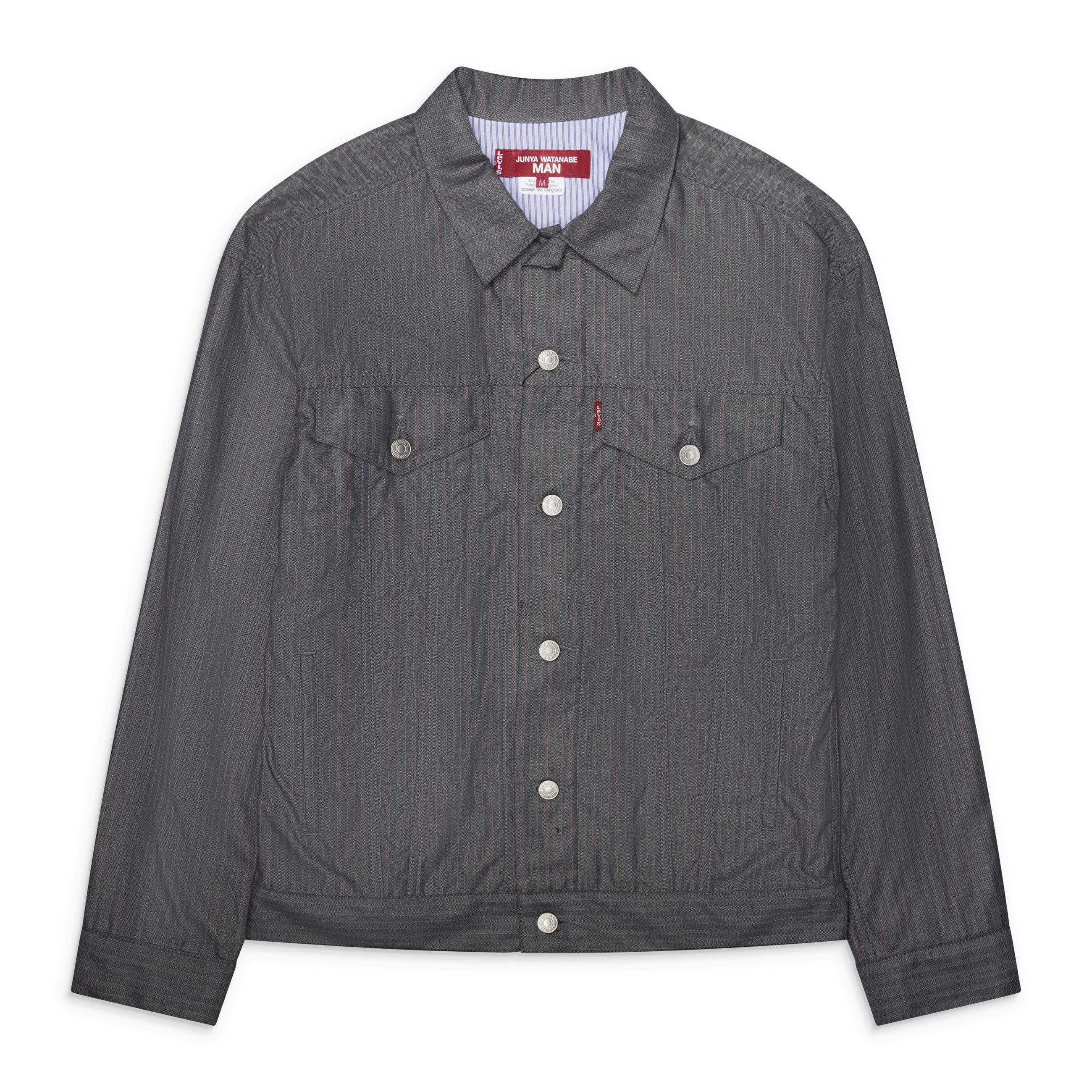 Junya Watanabe Man Levi's Striped Trucker Jacket Grey