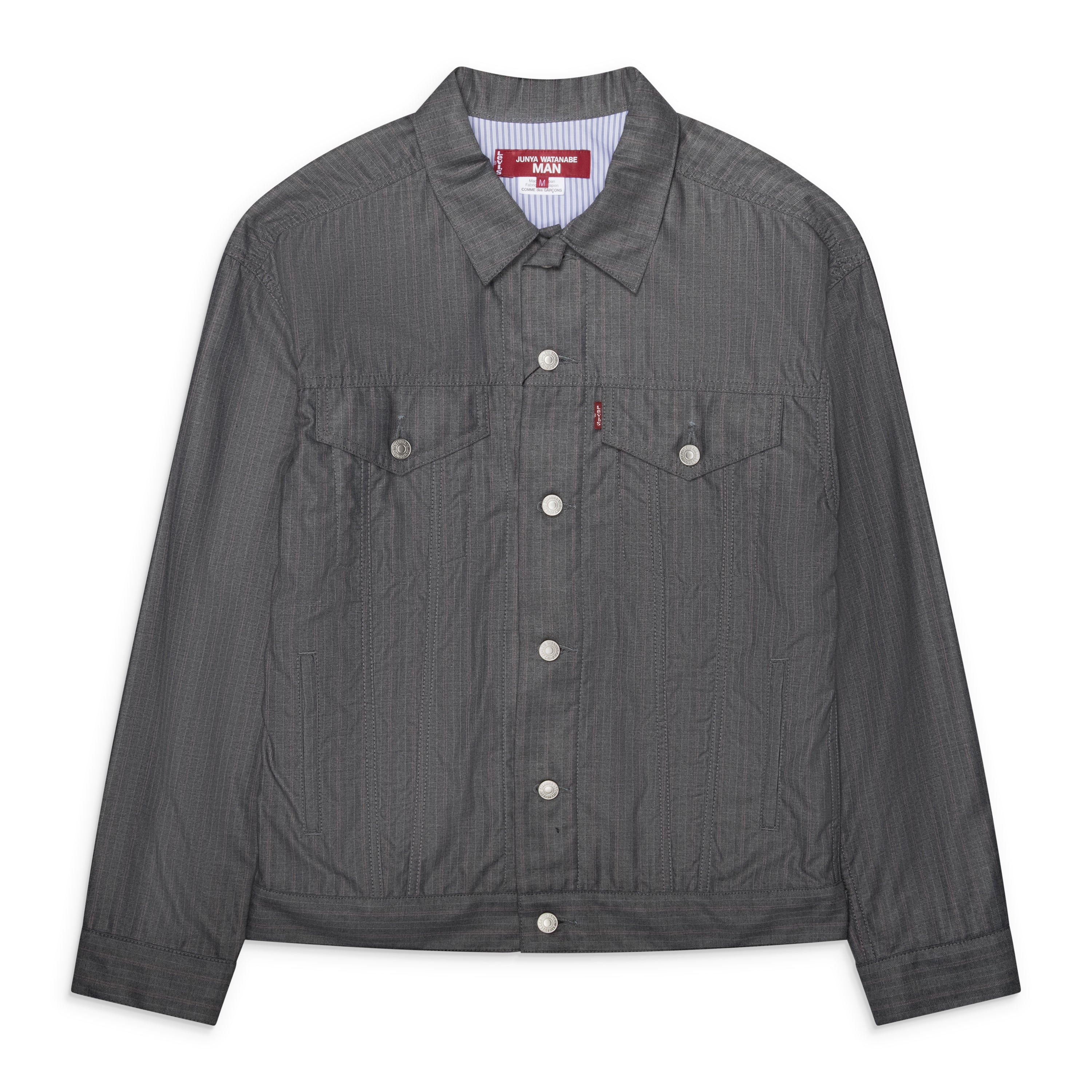 Junya Watanabe Man Levi's Striped Trucker Jacket Grey