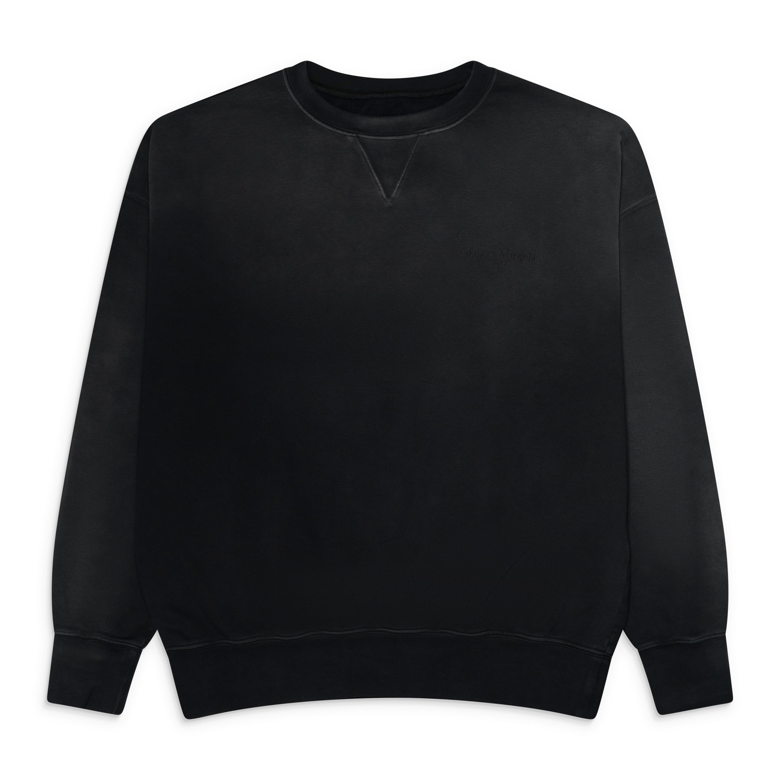 Maison Margiela Vintage Wash Logo Sweatshirt Black