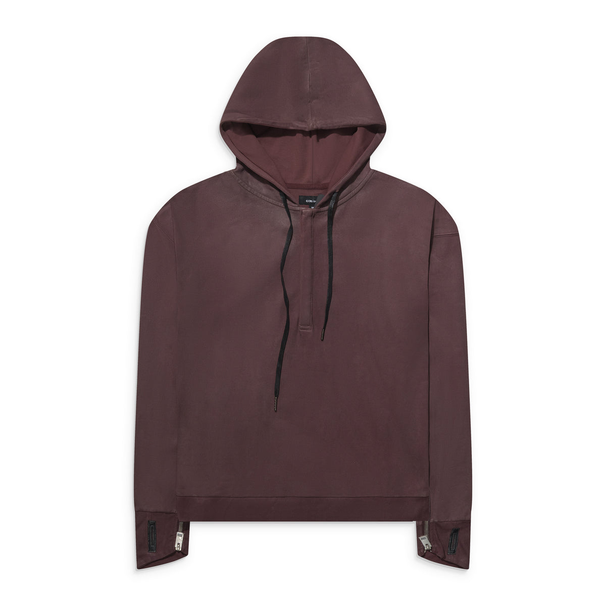 Cleioner Max Waxed Flighter Henley Hoodie Red