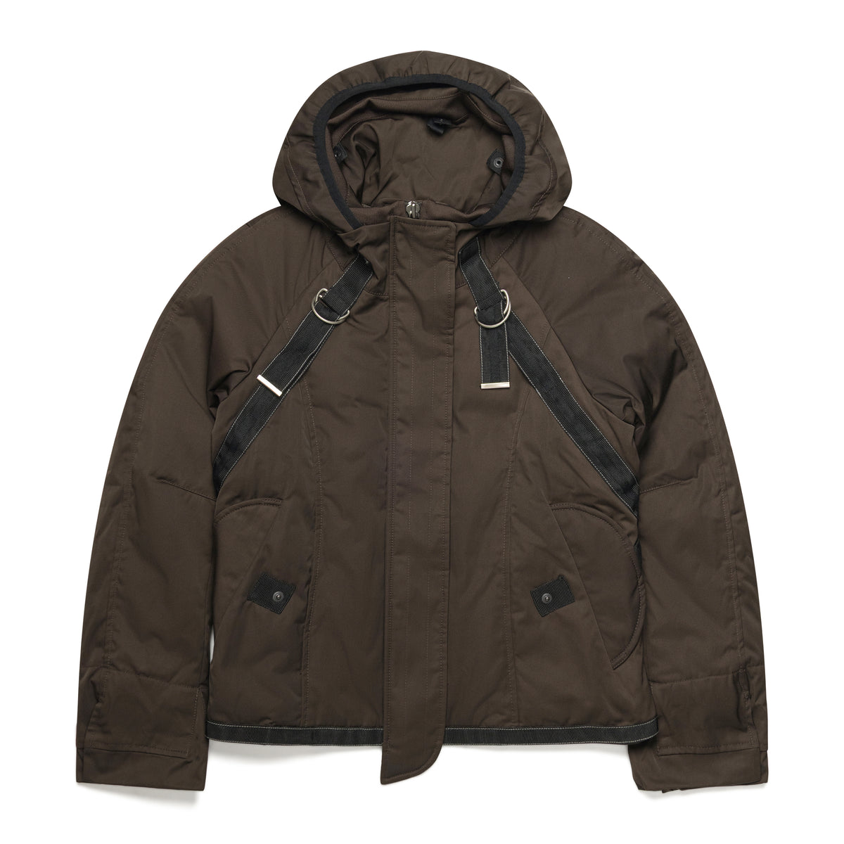 FFFPostalservice Bondage Flight Puffer Jacket Brown