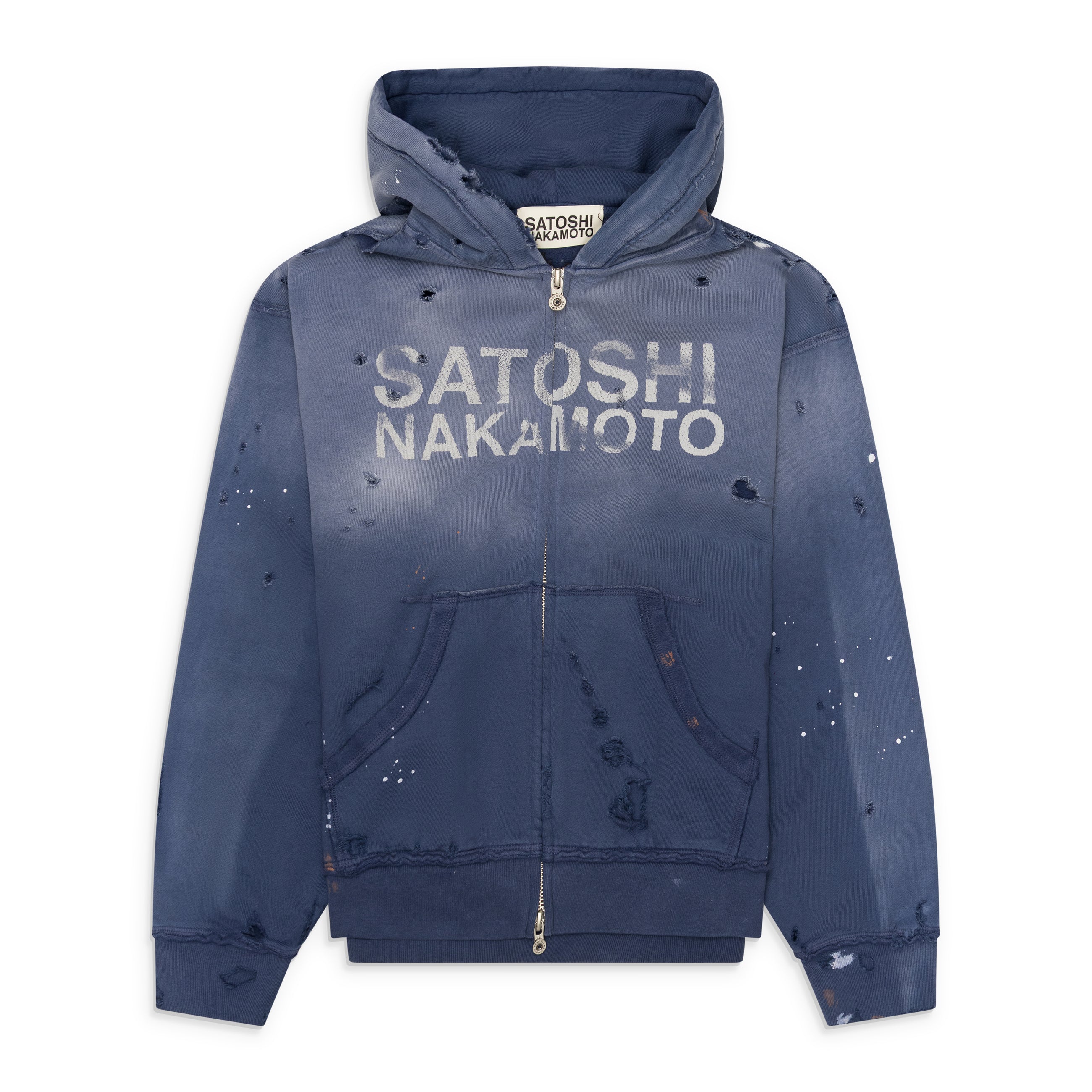 Satoshi Nakamoto Luke Fleece Hoodie Blue