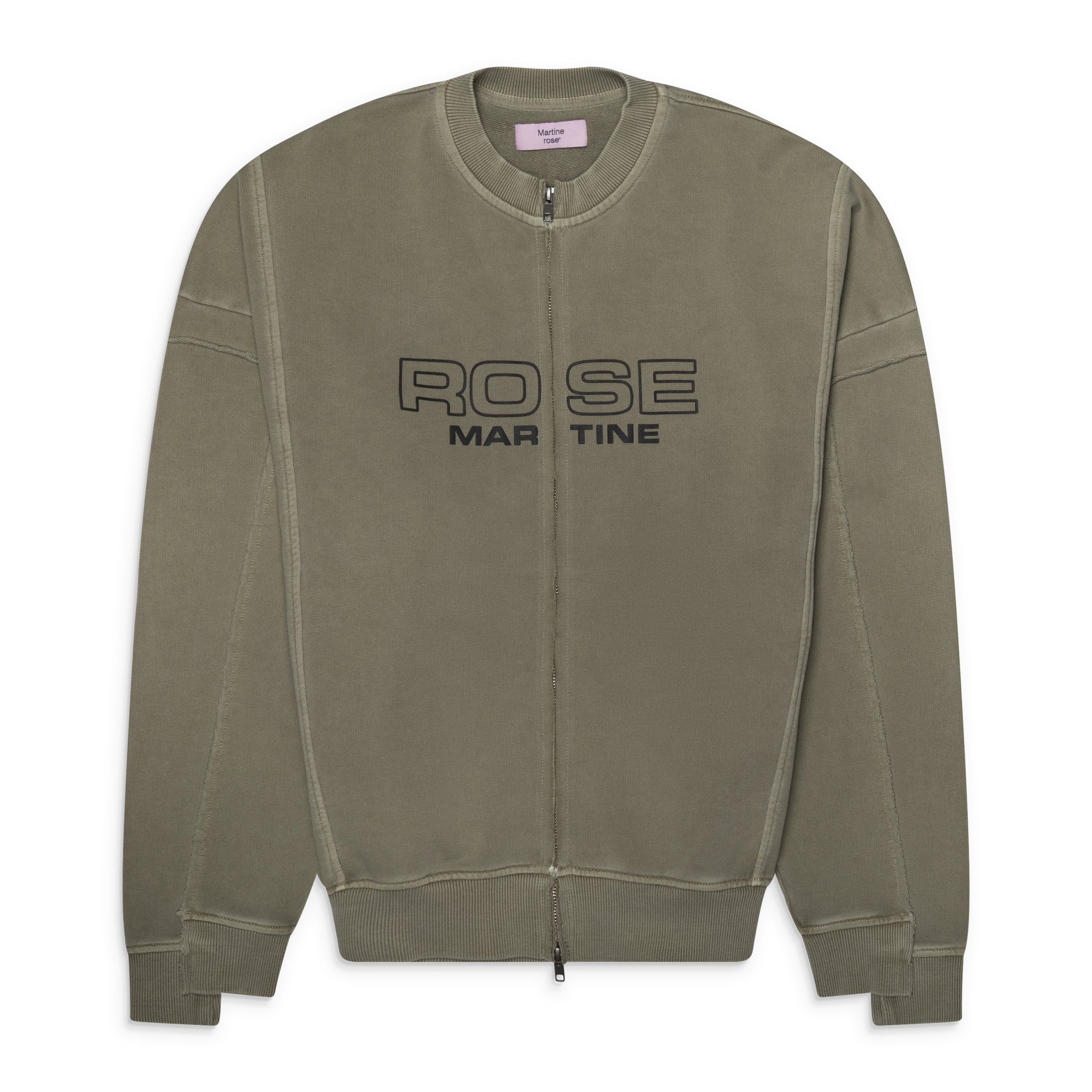 Martine Rose Zip Up Crewneck Green
