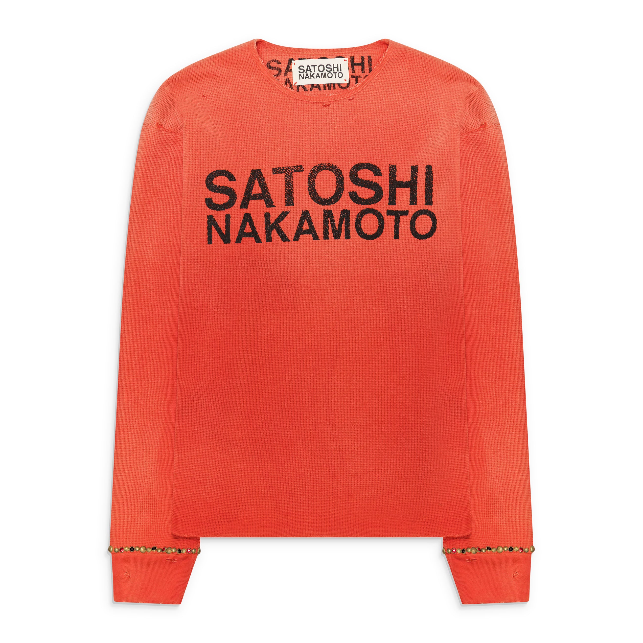 Satoshi Nakamoto Logo Thermal W/ Studs Red