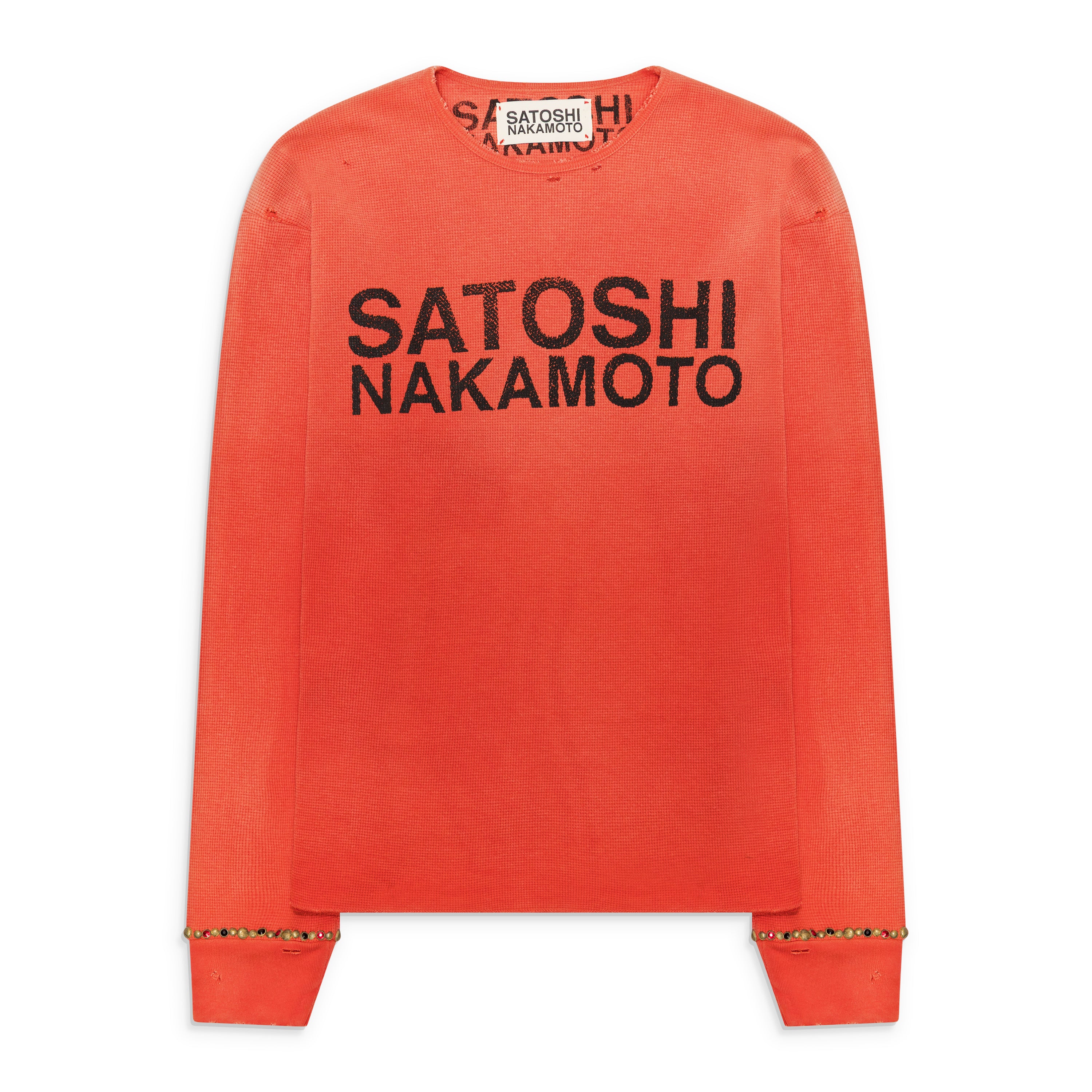 Satoshi Nakamoto Logo Thermal W/ Studs Red