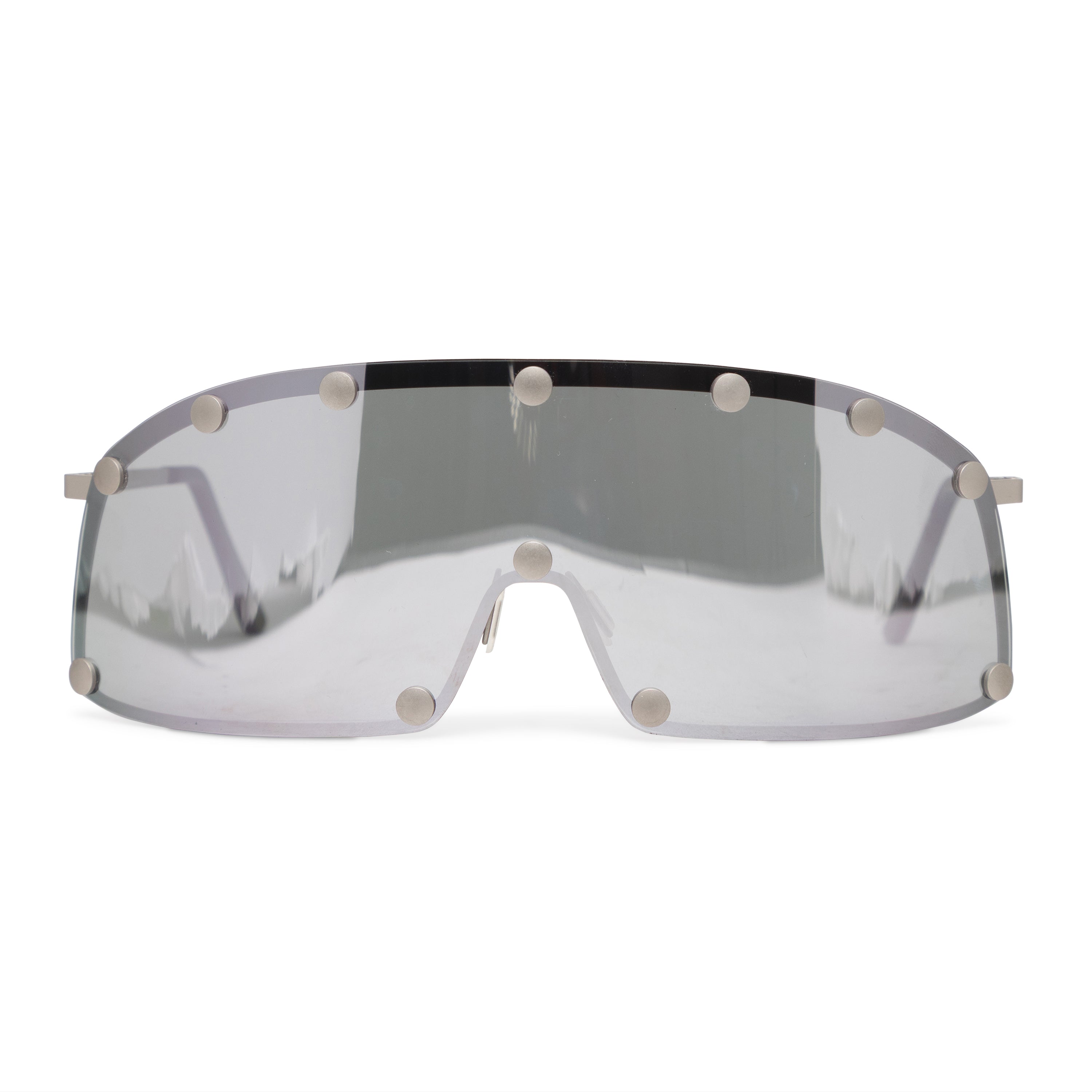 Rick Owens DRKSHDW Silver Shielding Sunglasses