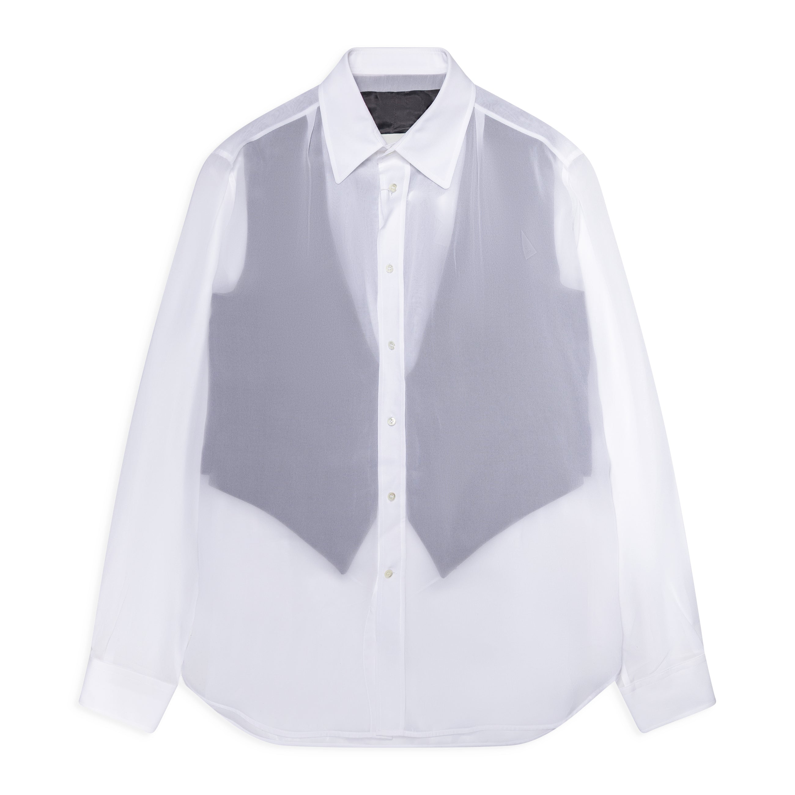Maison Margiela Trompe L'Oeil Georgette Shirt Cream