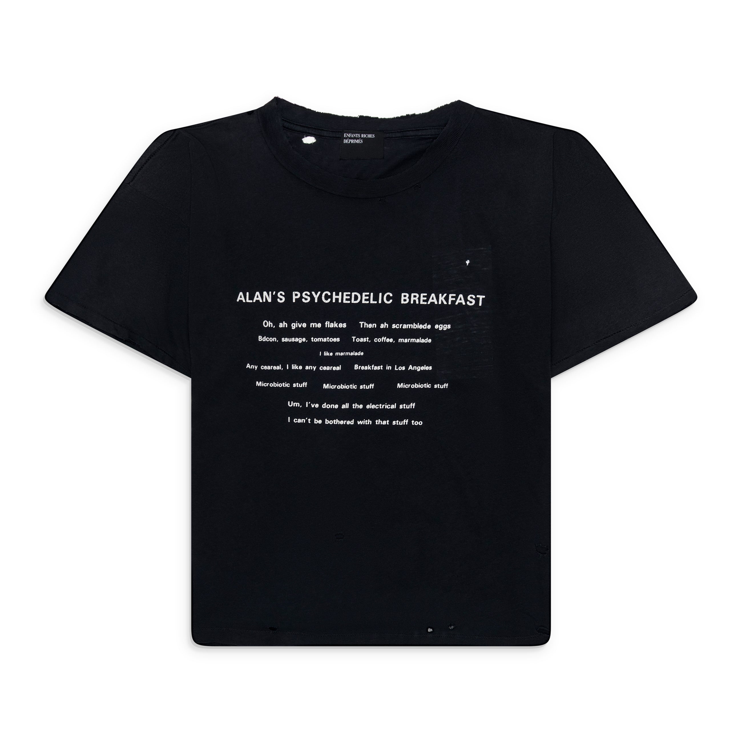 Enfants Riches Deprimes Alan'S Breakfast T-Shirt (Exclusive) Black / White