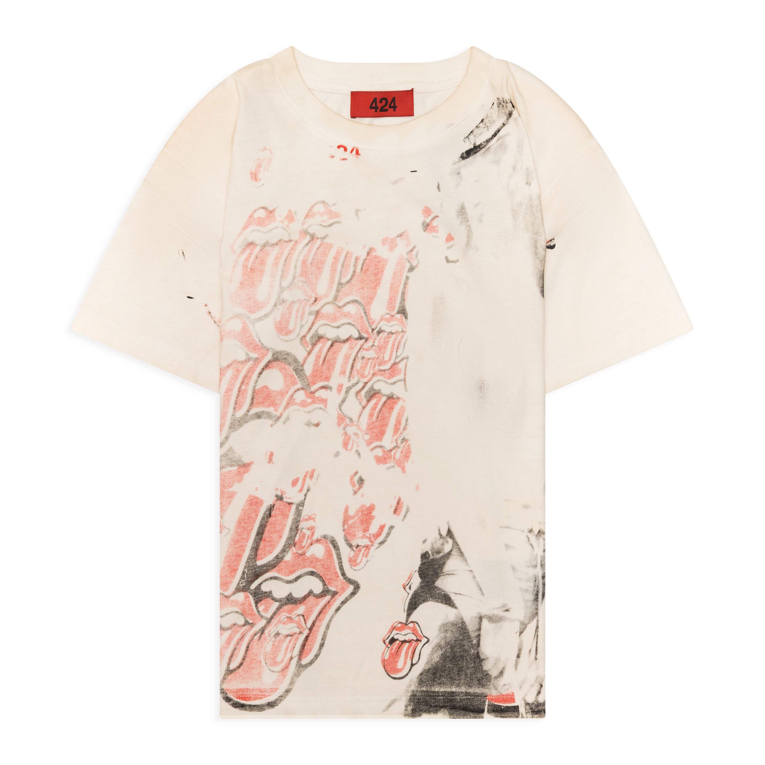 424 Keith Richards Tongue T-Shirt White