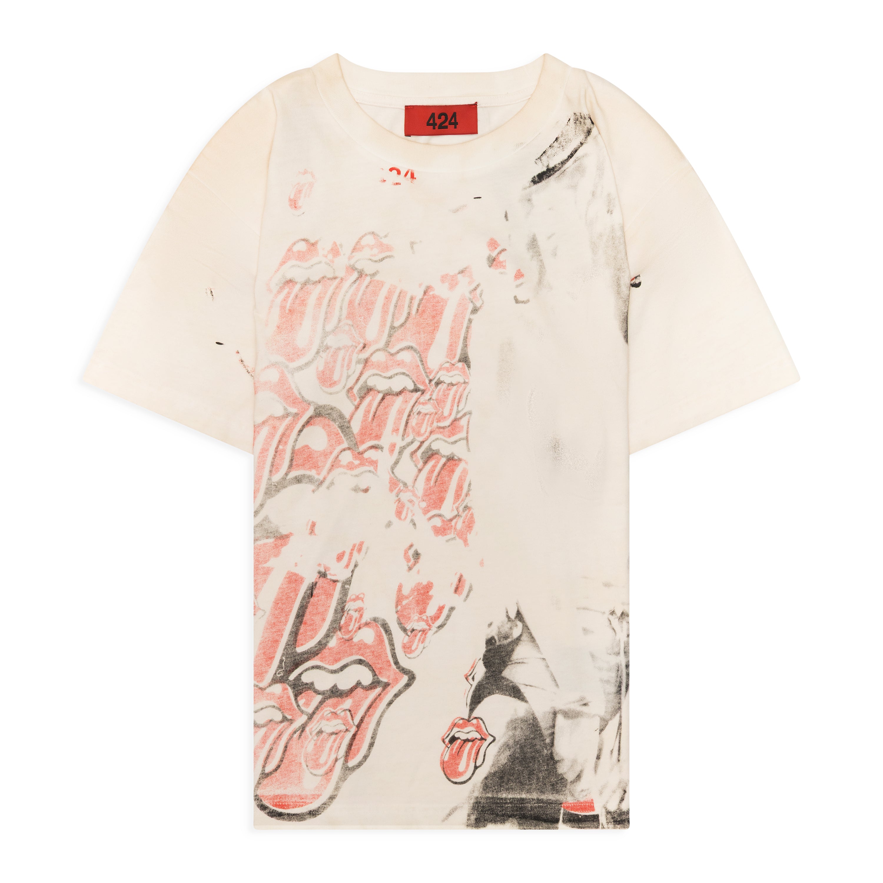 424 Keith Richards Tongue T-Shirt White