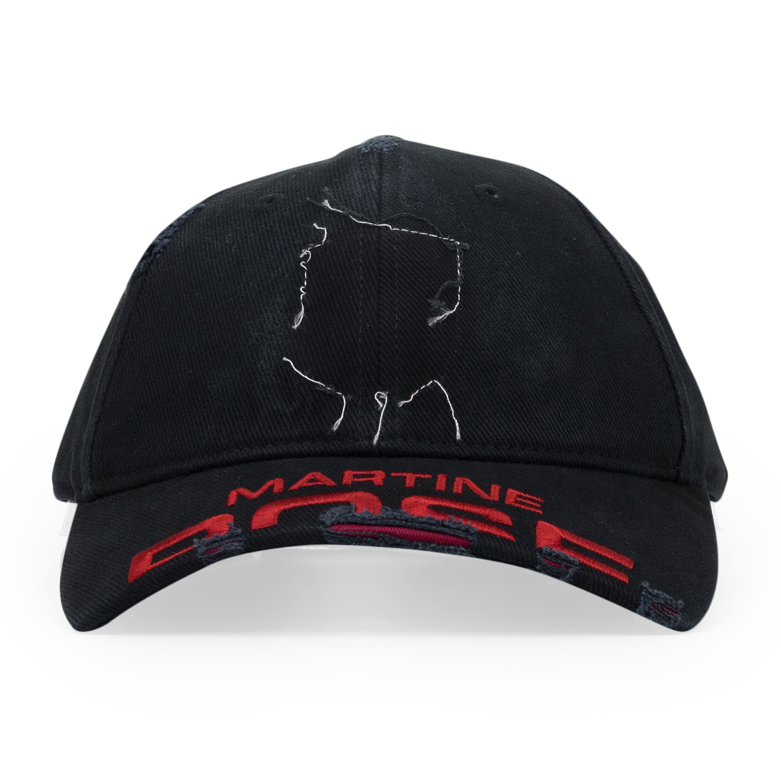 Martine Rose Cut Peak Cap Black