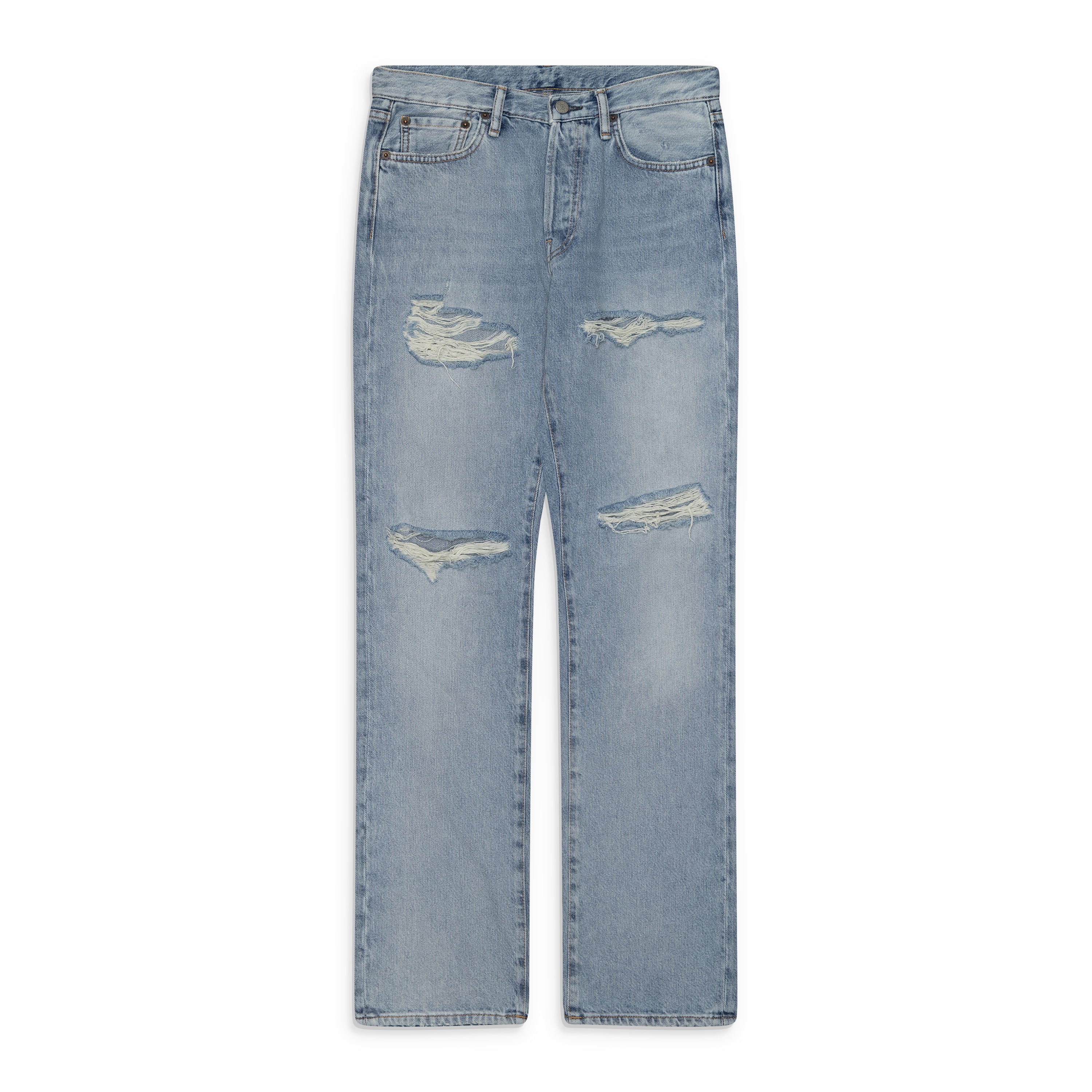 Acne Studios Distressed 1996 Fit Jeans Light Blue