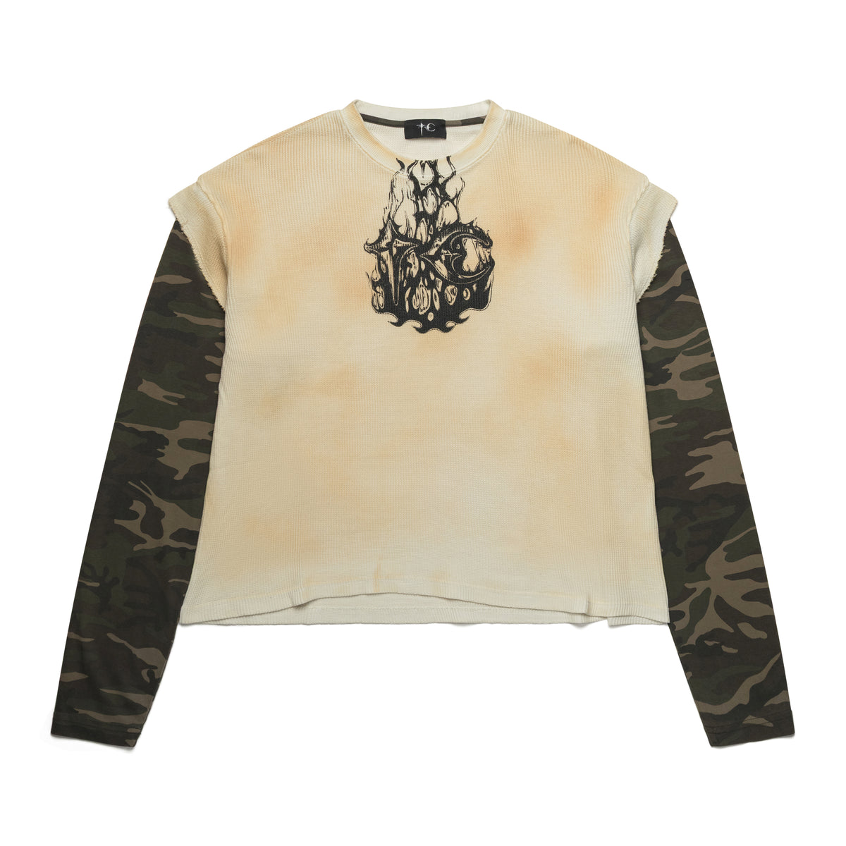 Thug Club Tc Hellfire Layered T-Shirt Camo / White