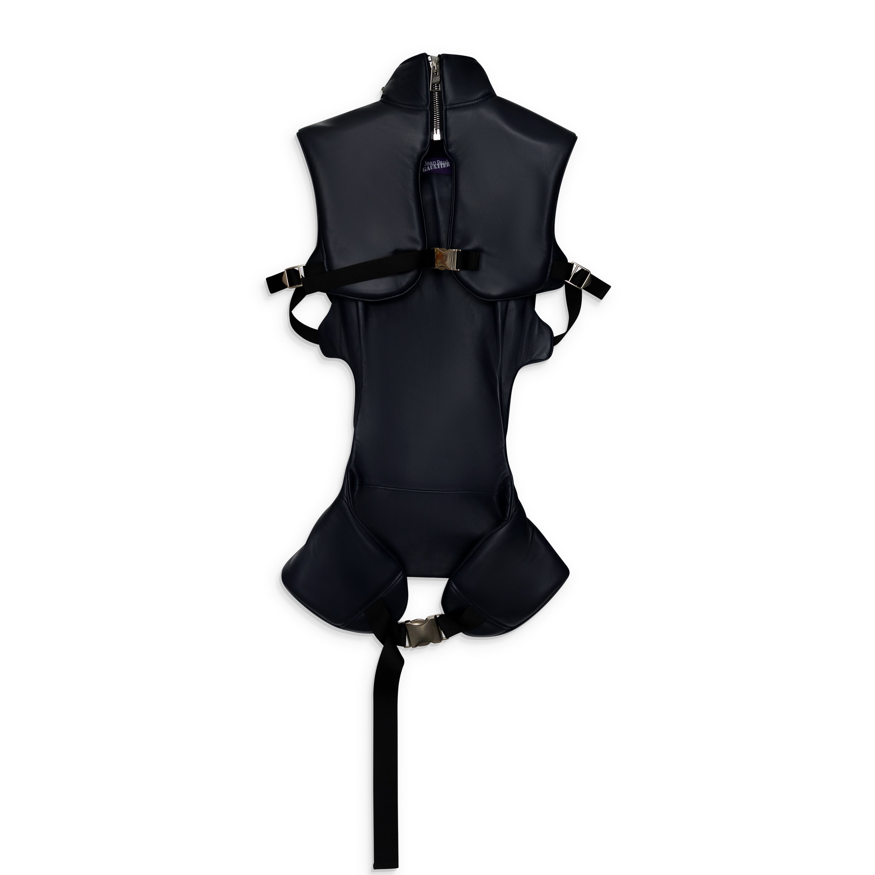 Jean Paul Gaultier Backpack Leather Vest Blue