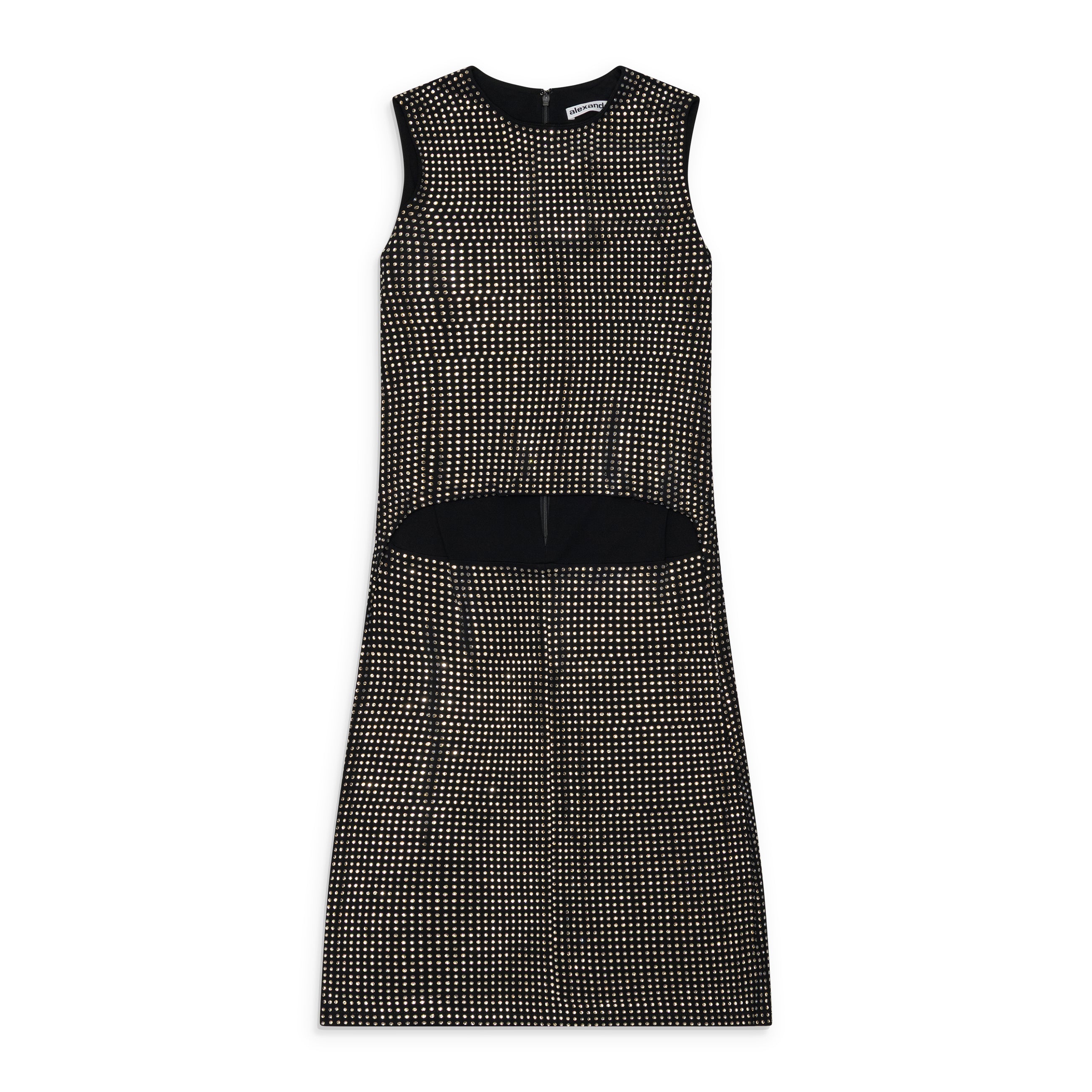 Alexander Wang High-Low Tank Top W/ Allover Hotfix Black