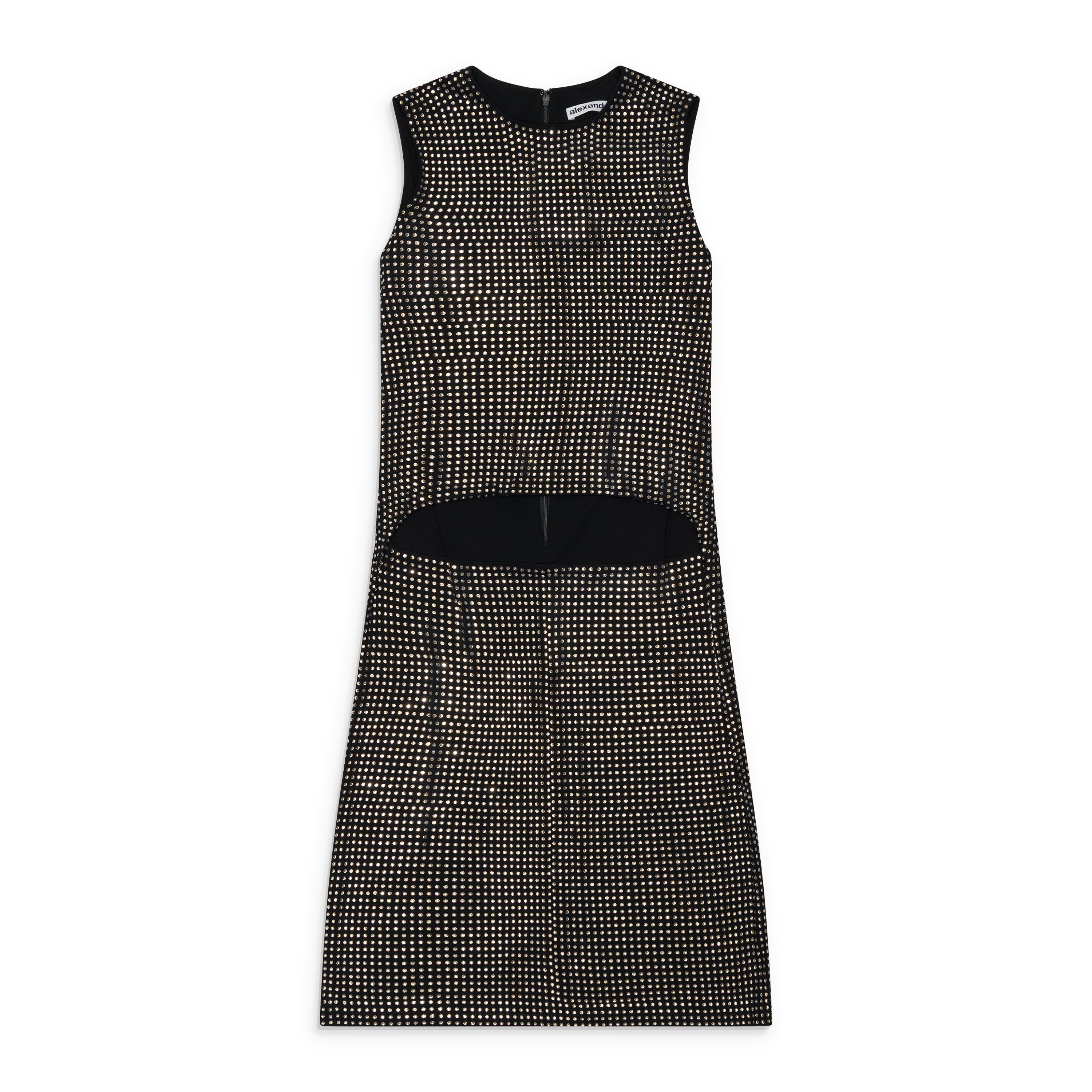 Alexander Wang High-Low Tank Top W/ Allover Hotfix Black