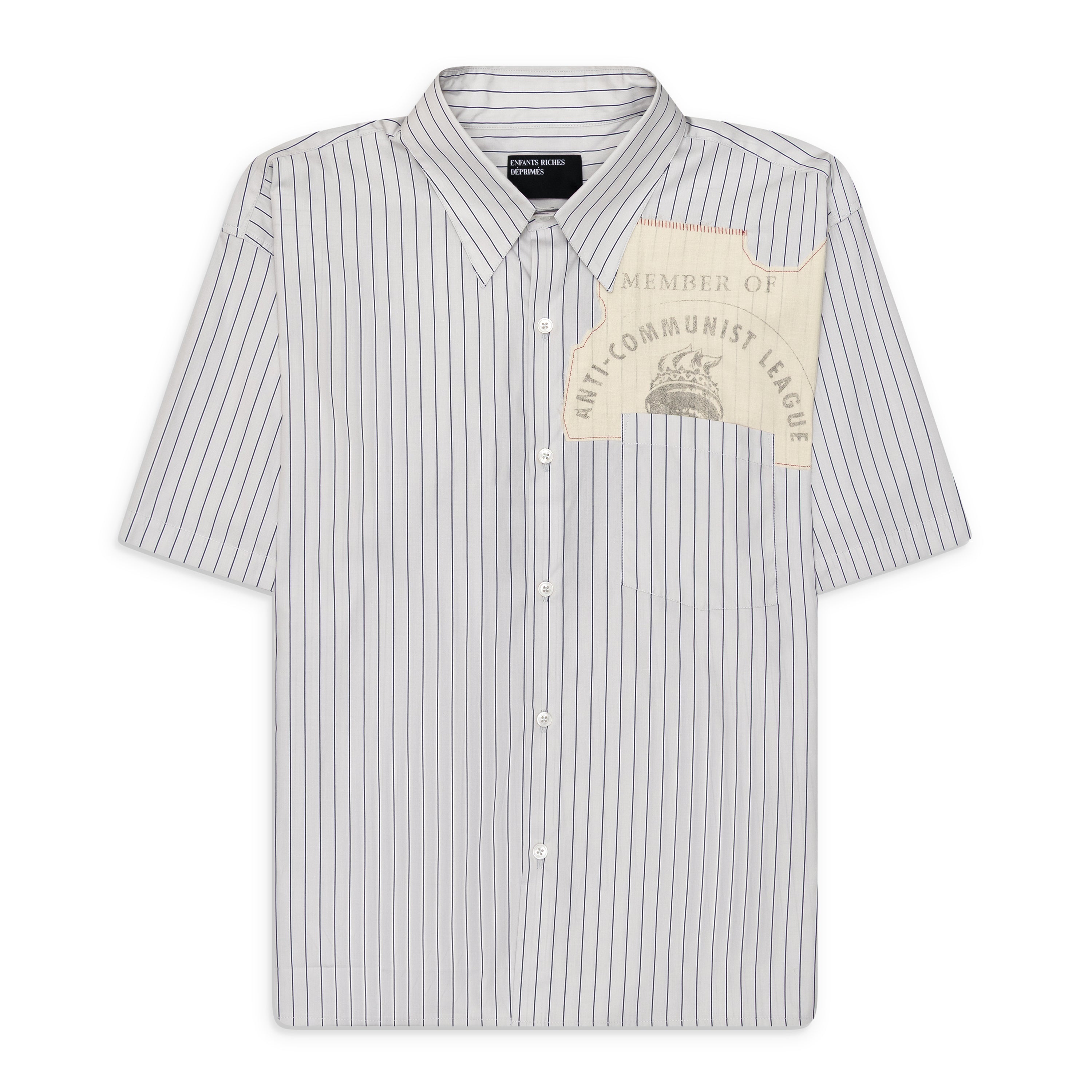 Enfants Riches Deprimes Anti-Communist League Short Sleeve Shirt Blue