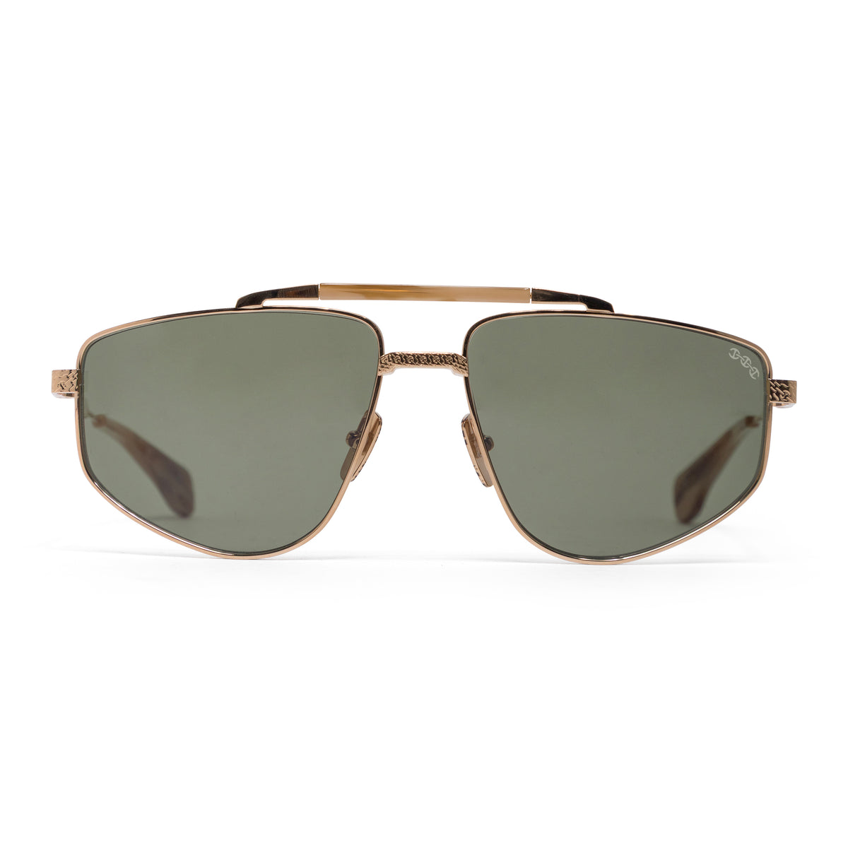 Hoorsenbuhs Model Xiii Yellow Gold/Scotch Horn, G-15 Green Lens, Standard Fit Multicolor