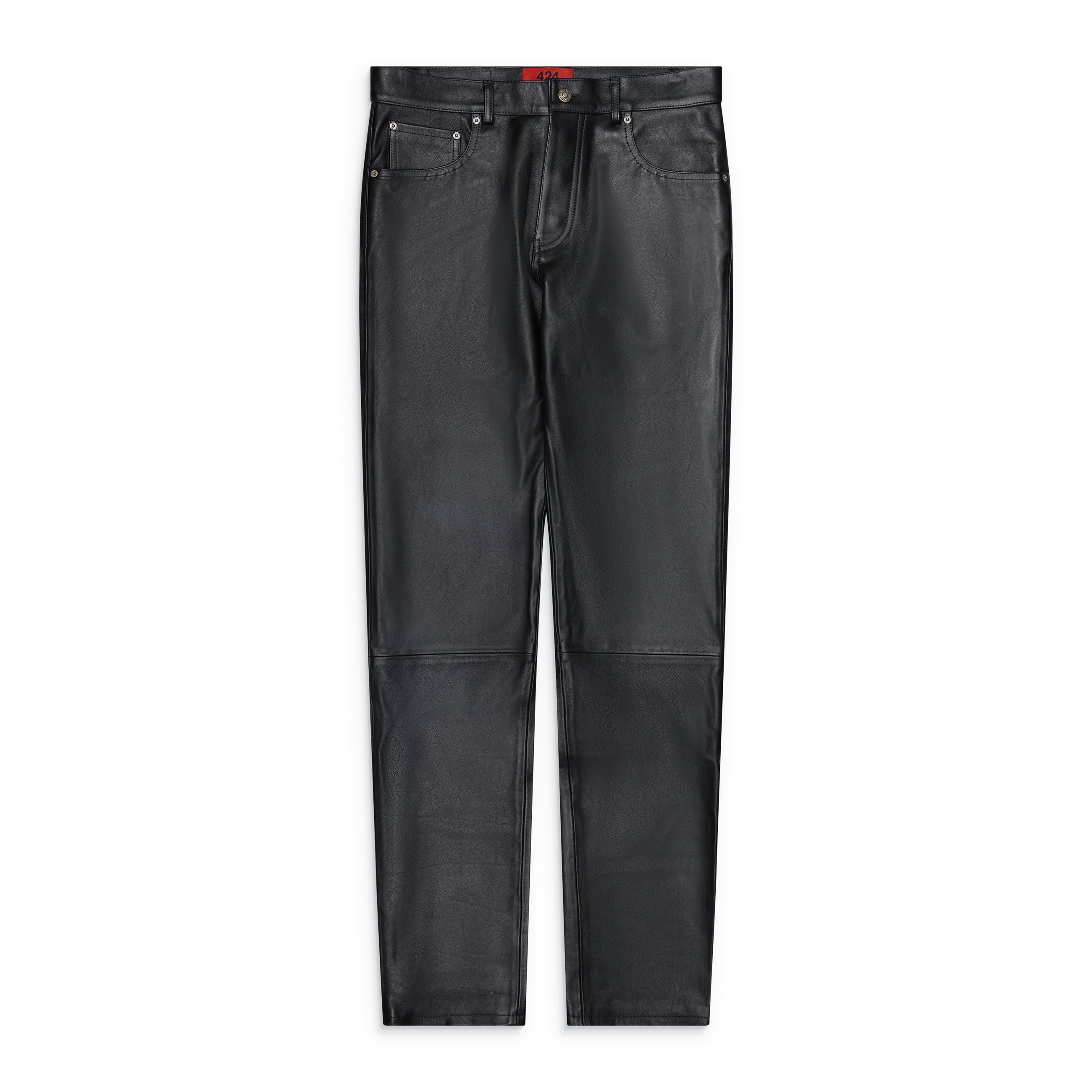 424 Skinny Leather Pant Black